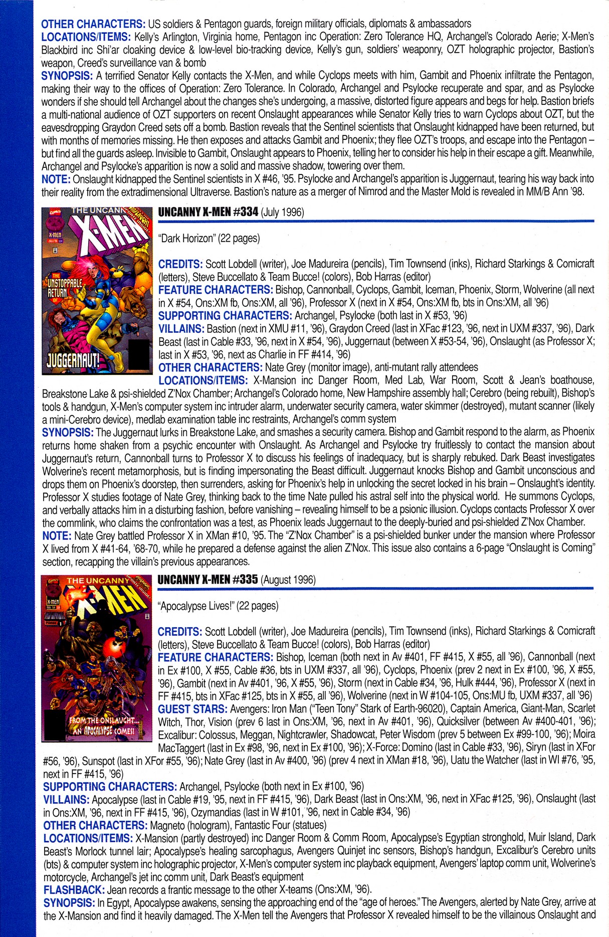 Read online Official Index to the Marvel Universe comic -  Issue #8 - 64