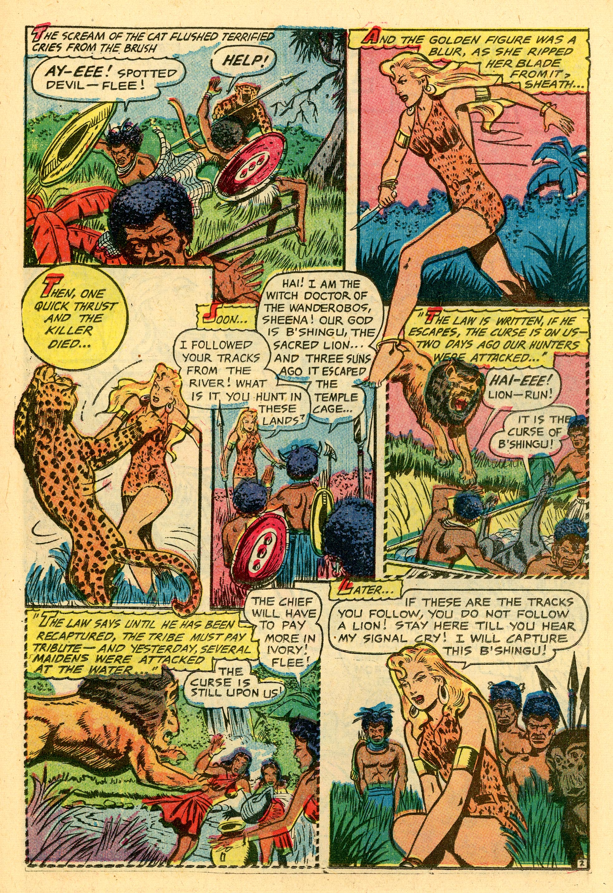 Read online Sheena, Queen of the Jungle (1942) comic -  Issue #17 - 14