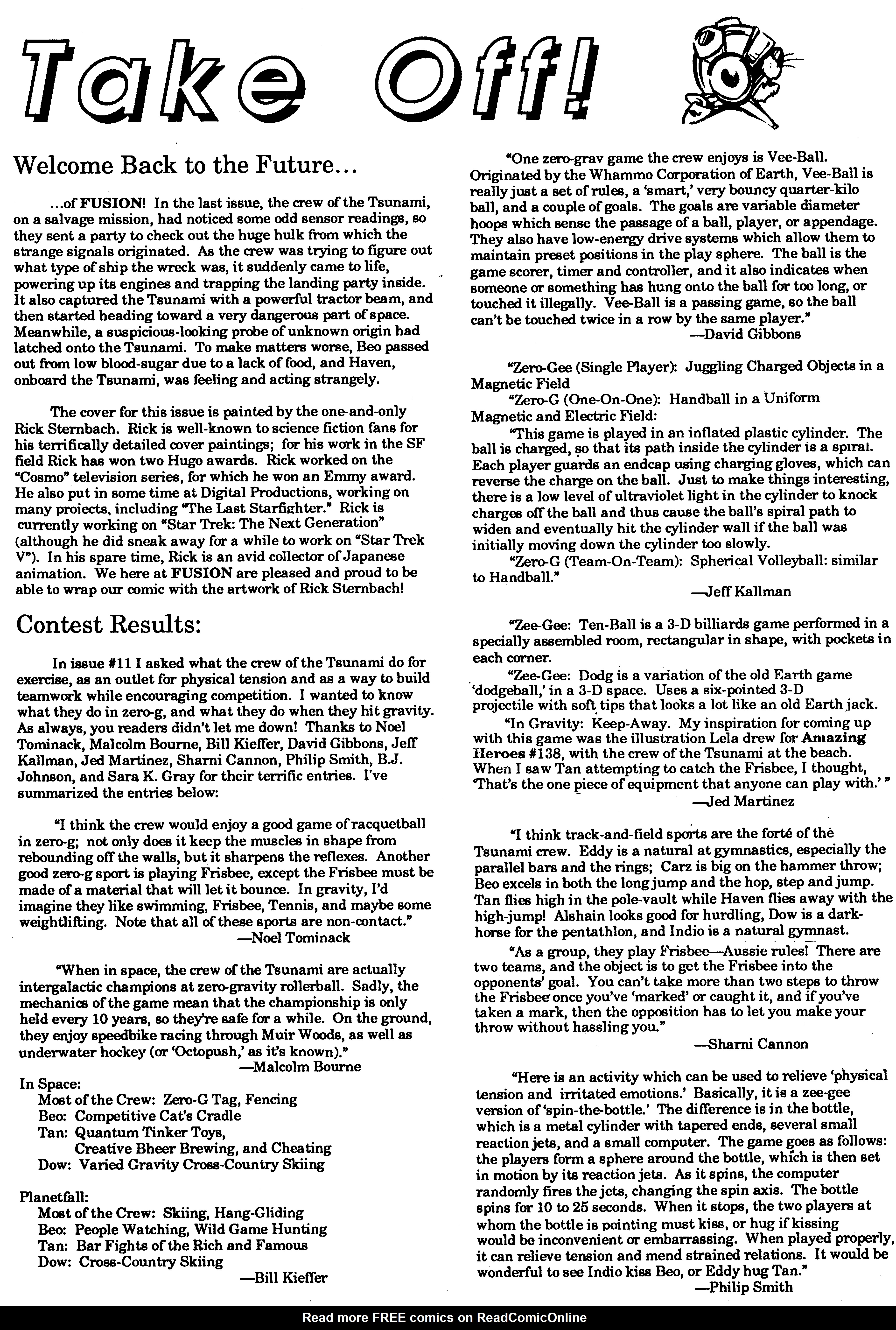 Read online Fusion (1987) comic -  Issue #13 - 23