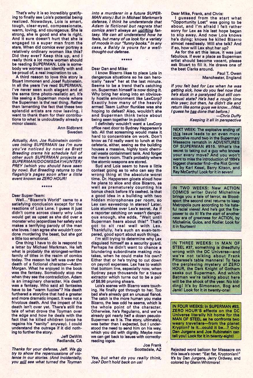 Read online Superman (1987) comic -  Issue #92 - 27