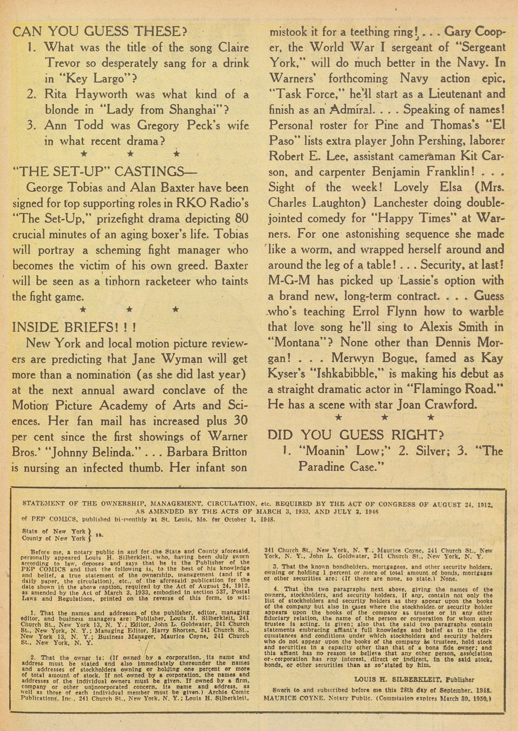 Read online Pep Comics comic -  Issue #73 - 35