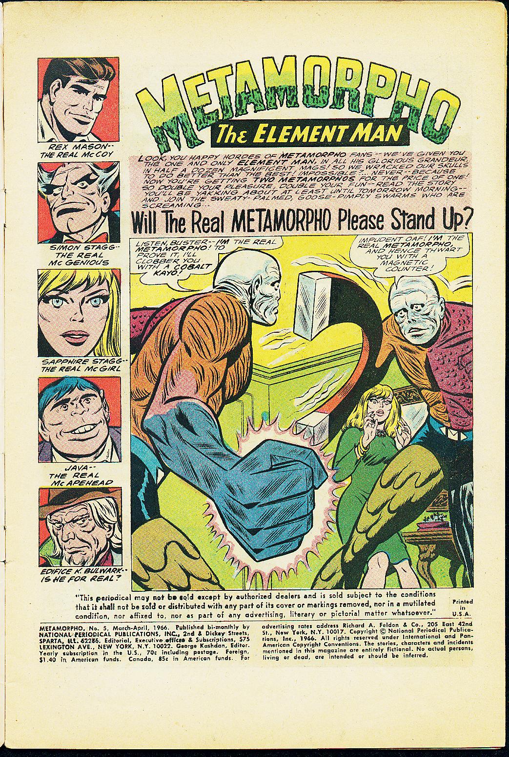 Read online Metamorpho comic -  Issue #5 - 3