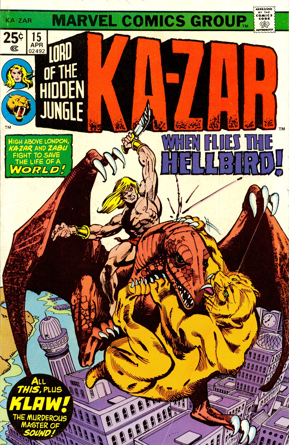 Read online Ka-Zar comic -  Issue #15 - 1