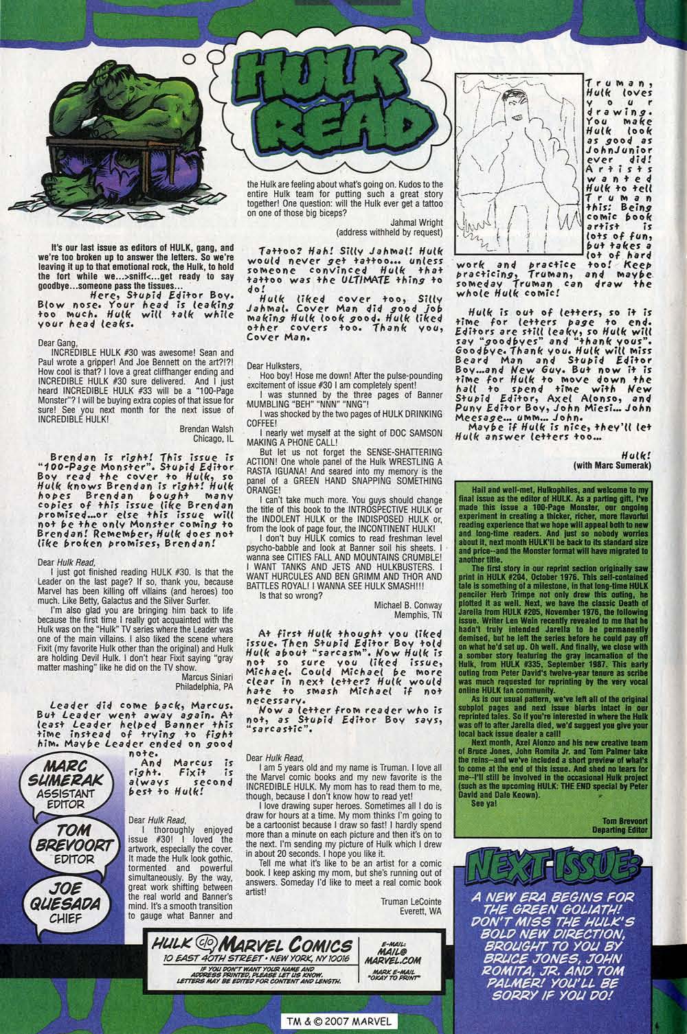 Read online The Incredible Hulk (2000) comic -  Issue #33 - 34