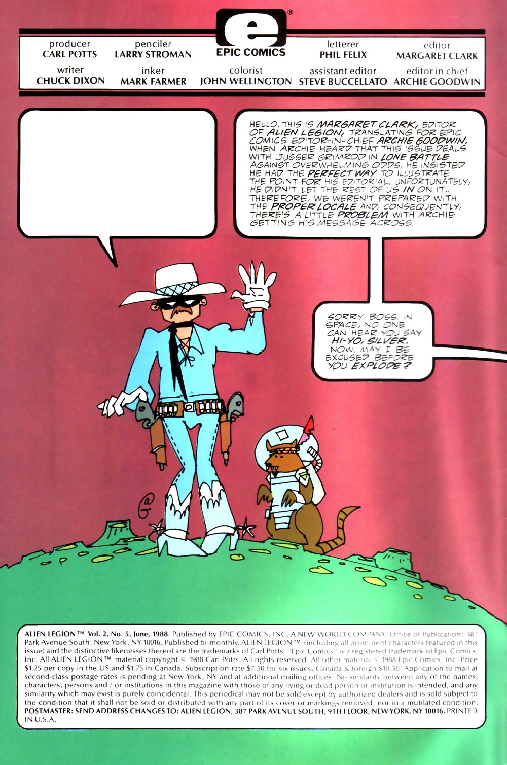Read online Alien Legion (1987) comic -  Issue #5 - 2