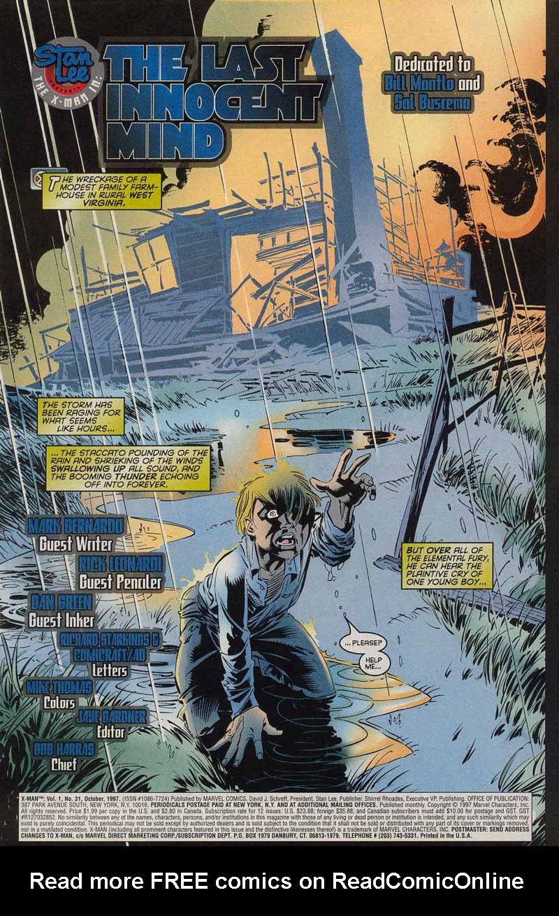 Read online X-Man comic -  Issue #31 - 2