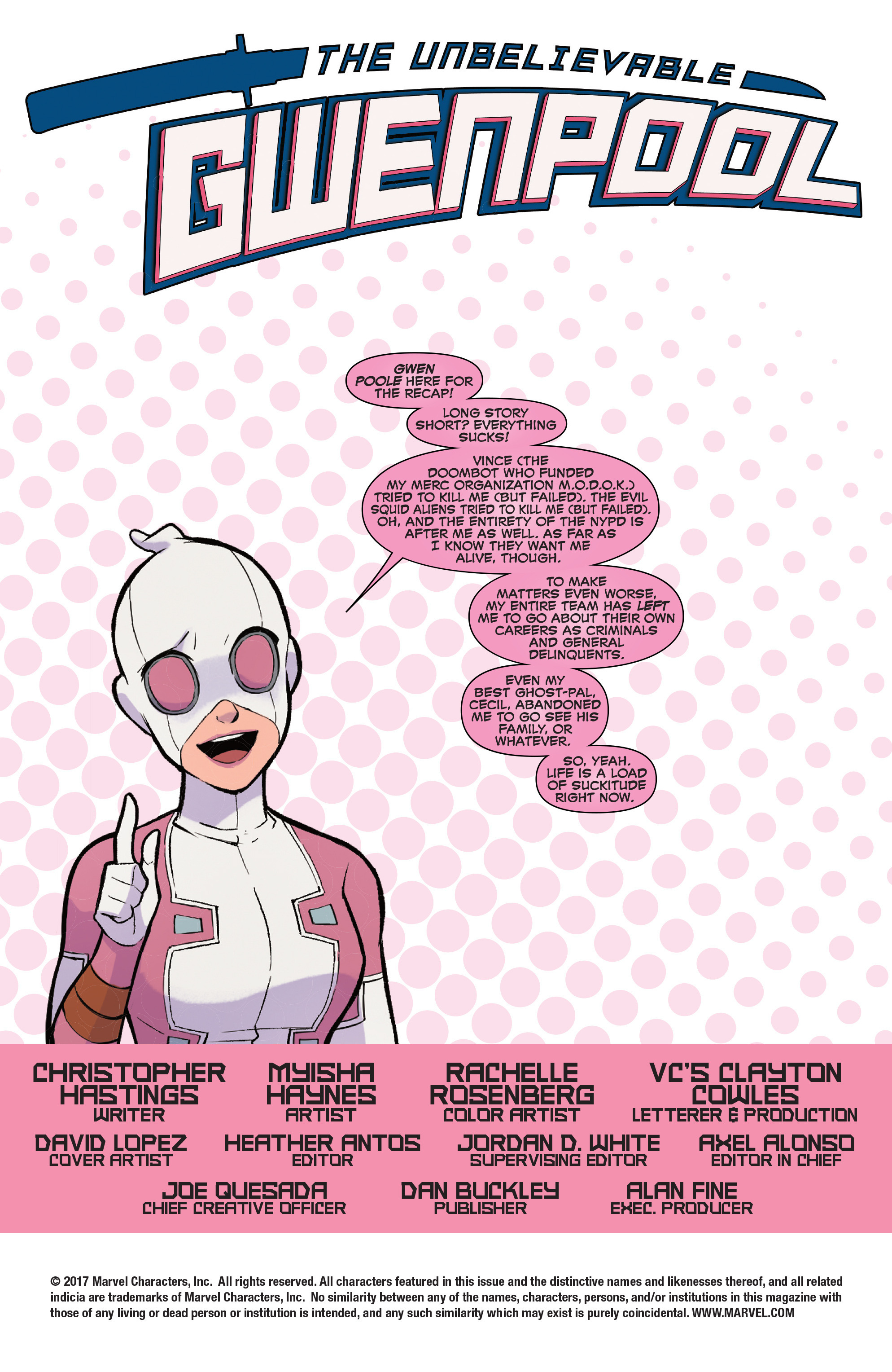 Read online The Unbelievable Gwenpool comic -  Issue #11 - 2