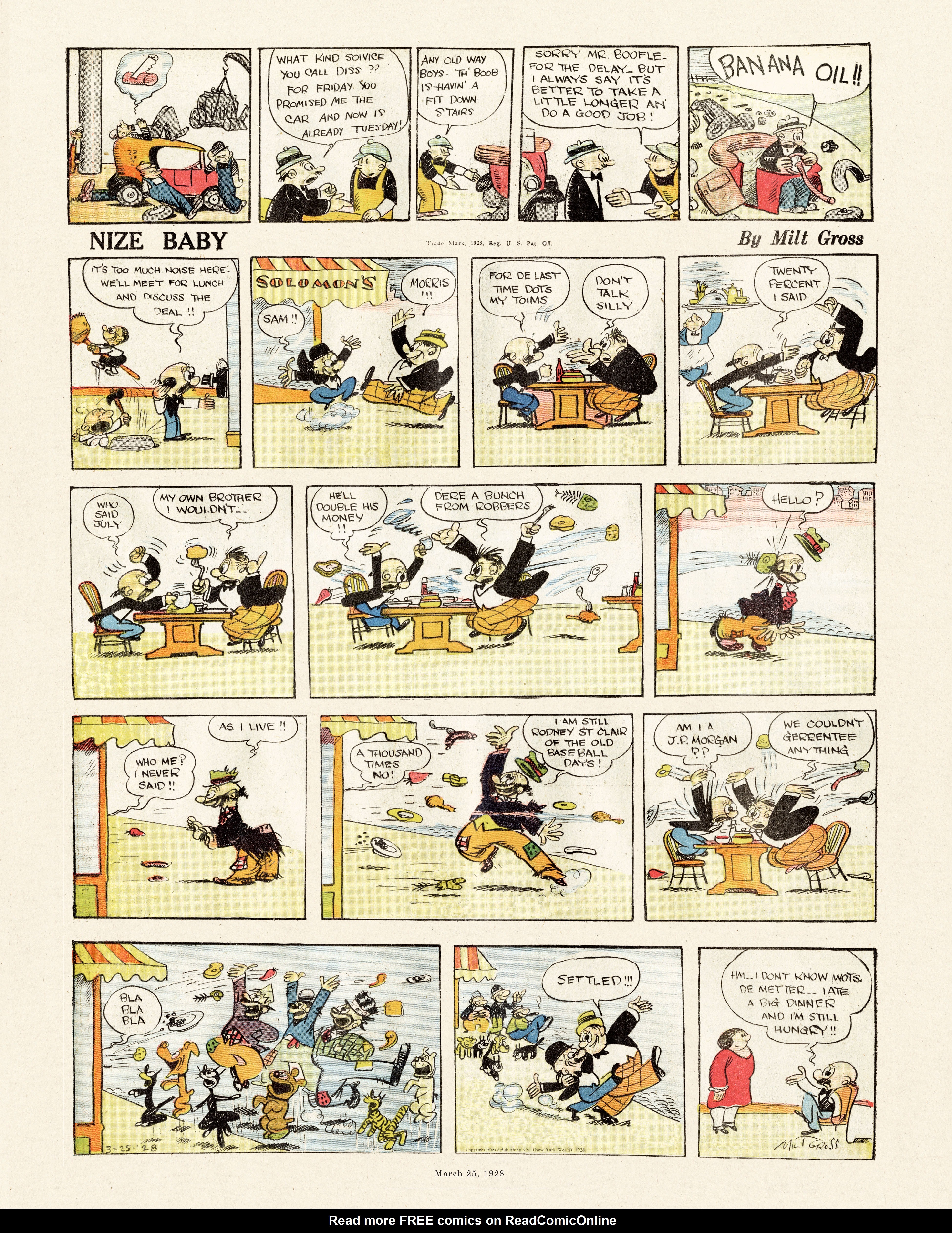 Read online Gross Exaggerations: The Meshuga Comic Strips of Milt Gross comic -  Issue # TPB - 54