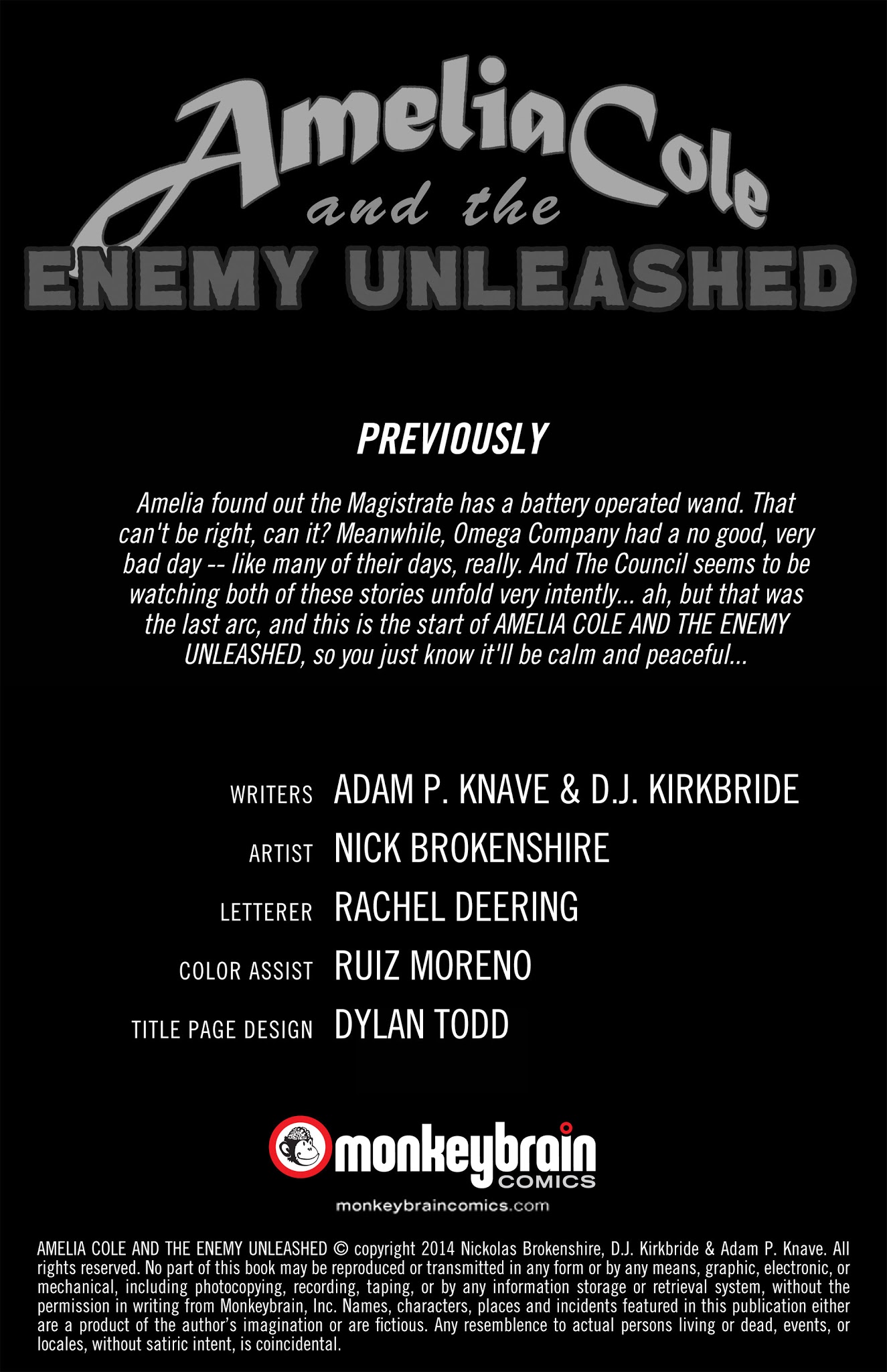 Read online Amelia Cole and the Enemy Unleashed comic -  Issue #1 - 2
