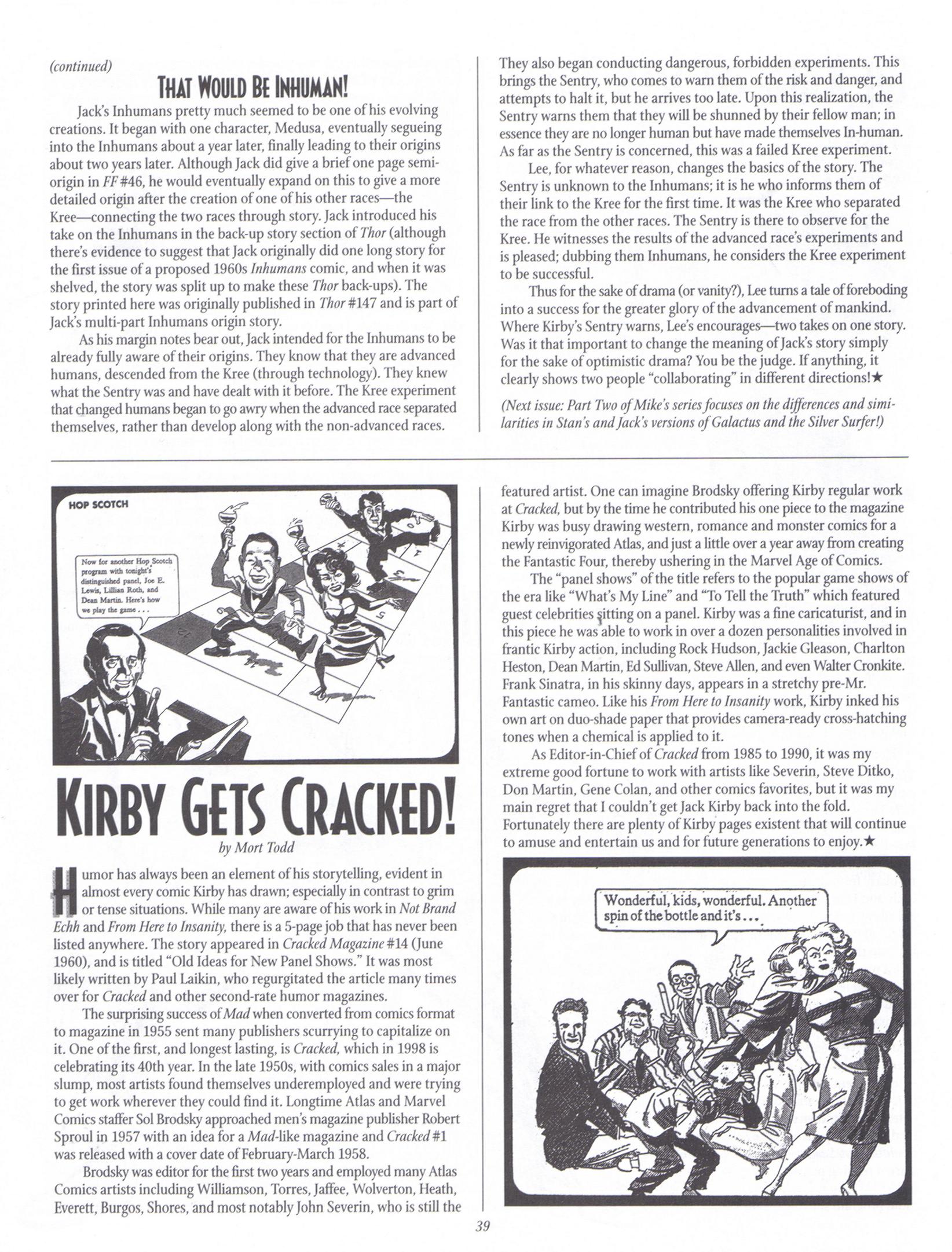 Read online The Jack Kirby Collector comic -  Issue #21 - 38