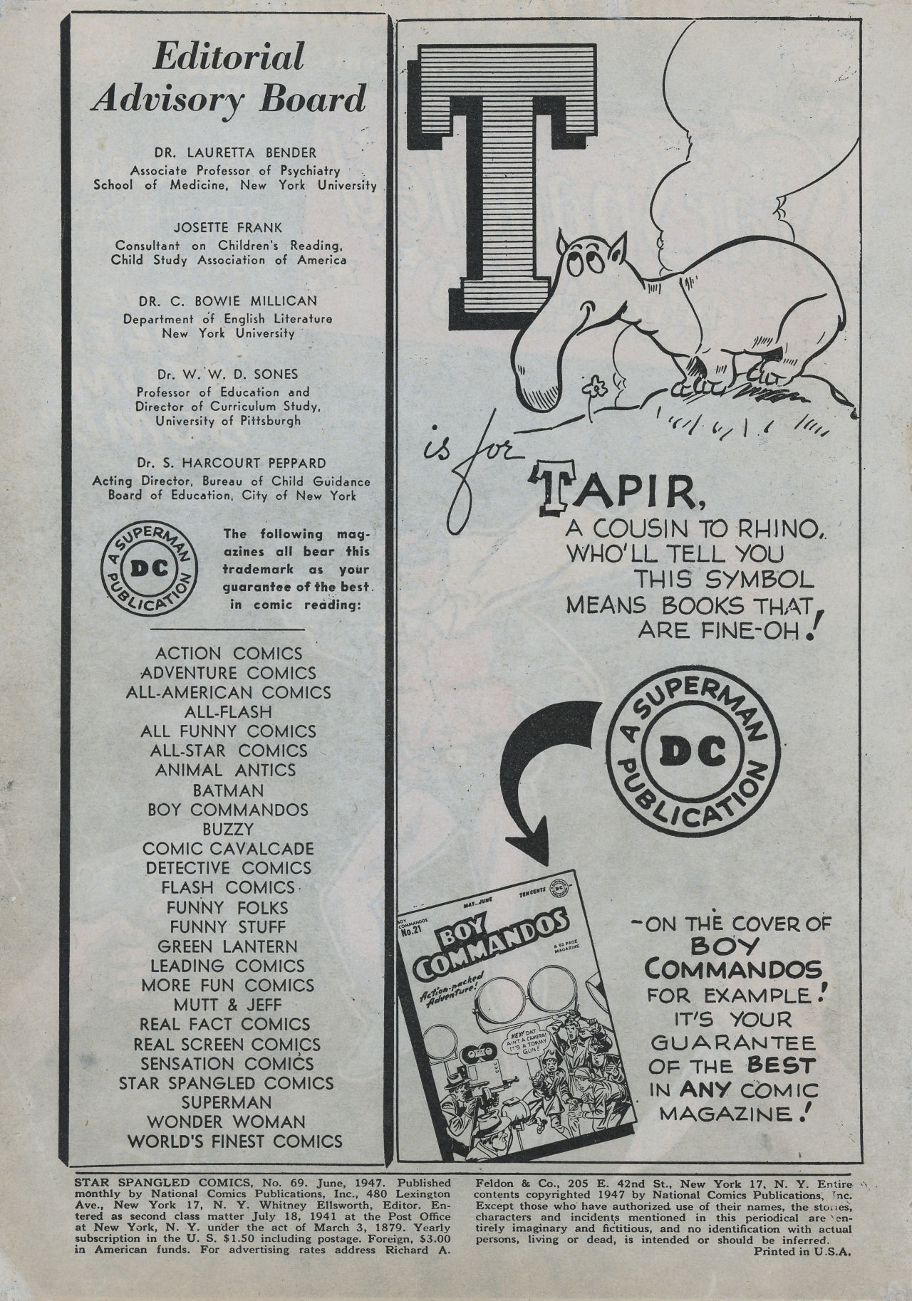 Read online Star Spangled Comics comic -  Issue #69 - 2