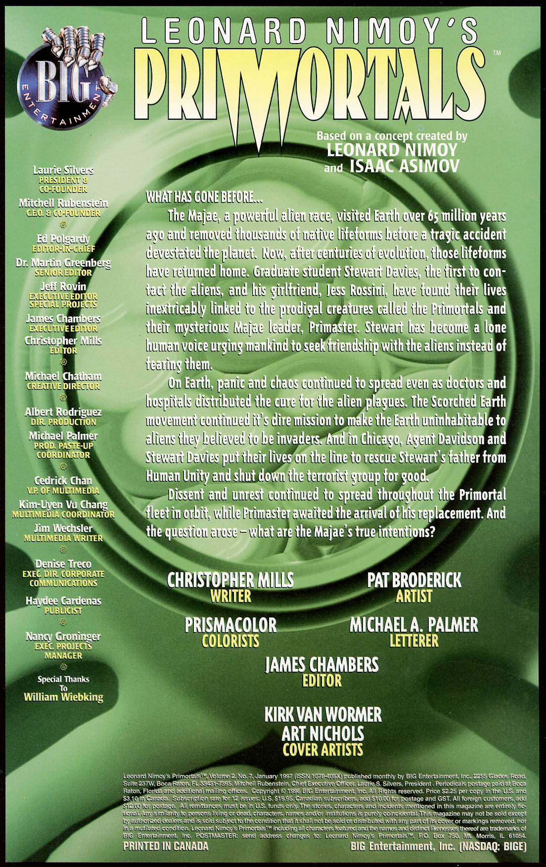 Read online Leonard Nimoy's Primortals (1996) comic -  Issue #7 - 2