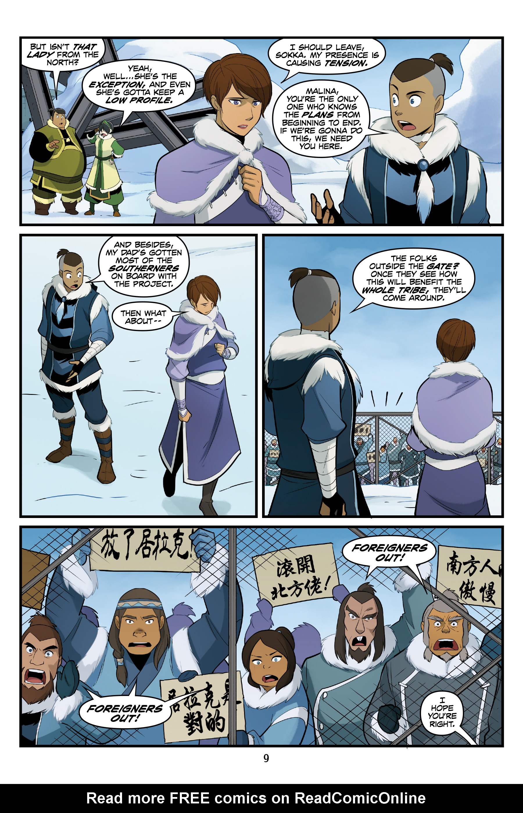 Read online Nickelodeon Avatar: The Last Airbender - North and South comic -  Issue #3 - 10