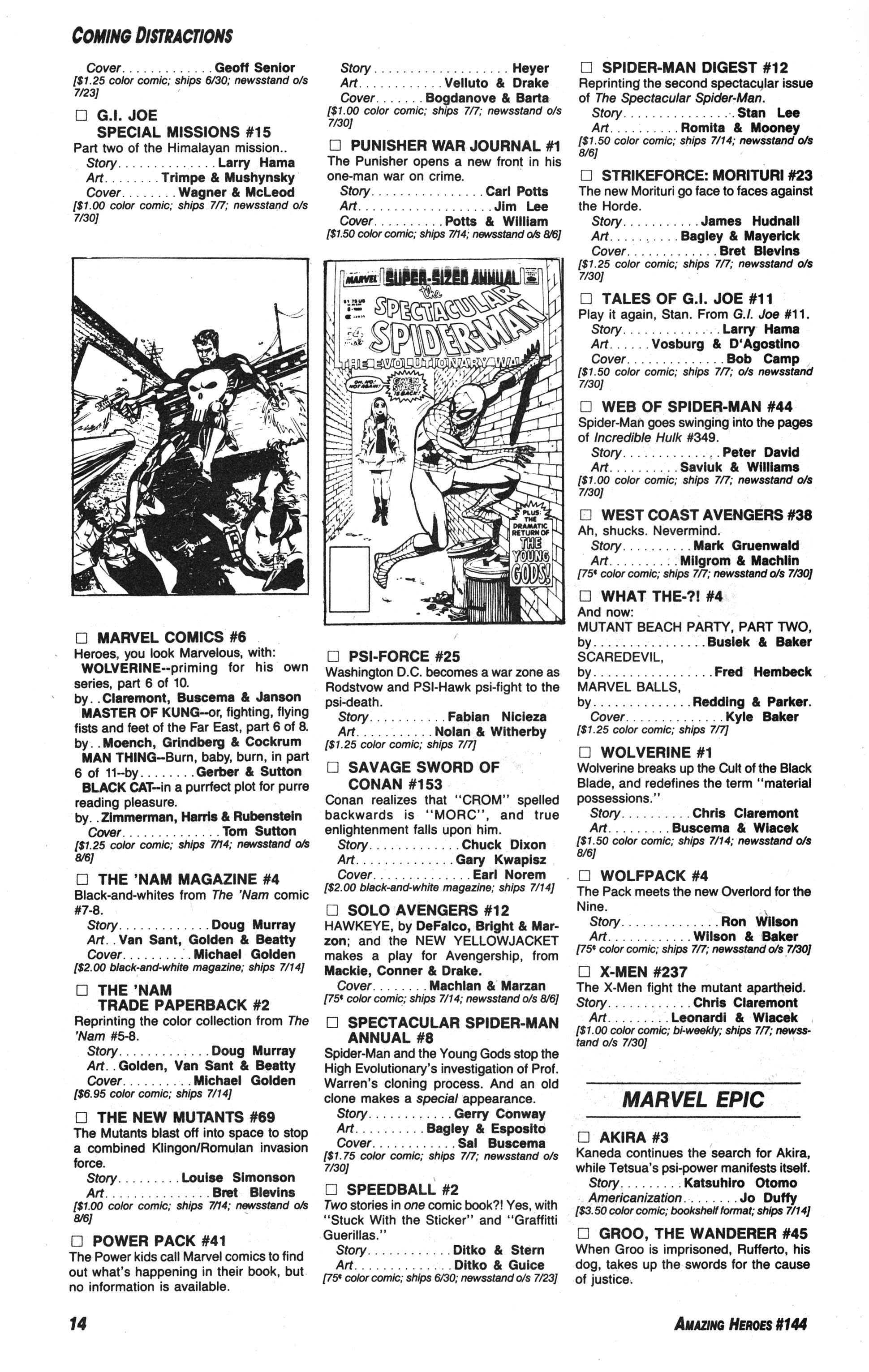 Read online Amazing Heroes comic -  Issue #144 - 14