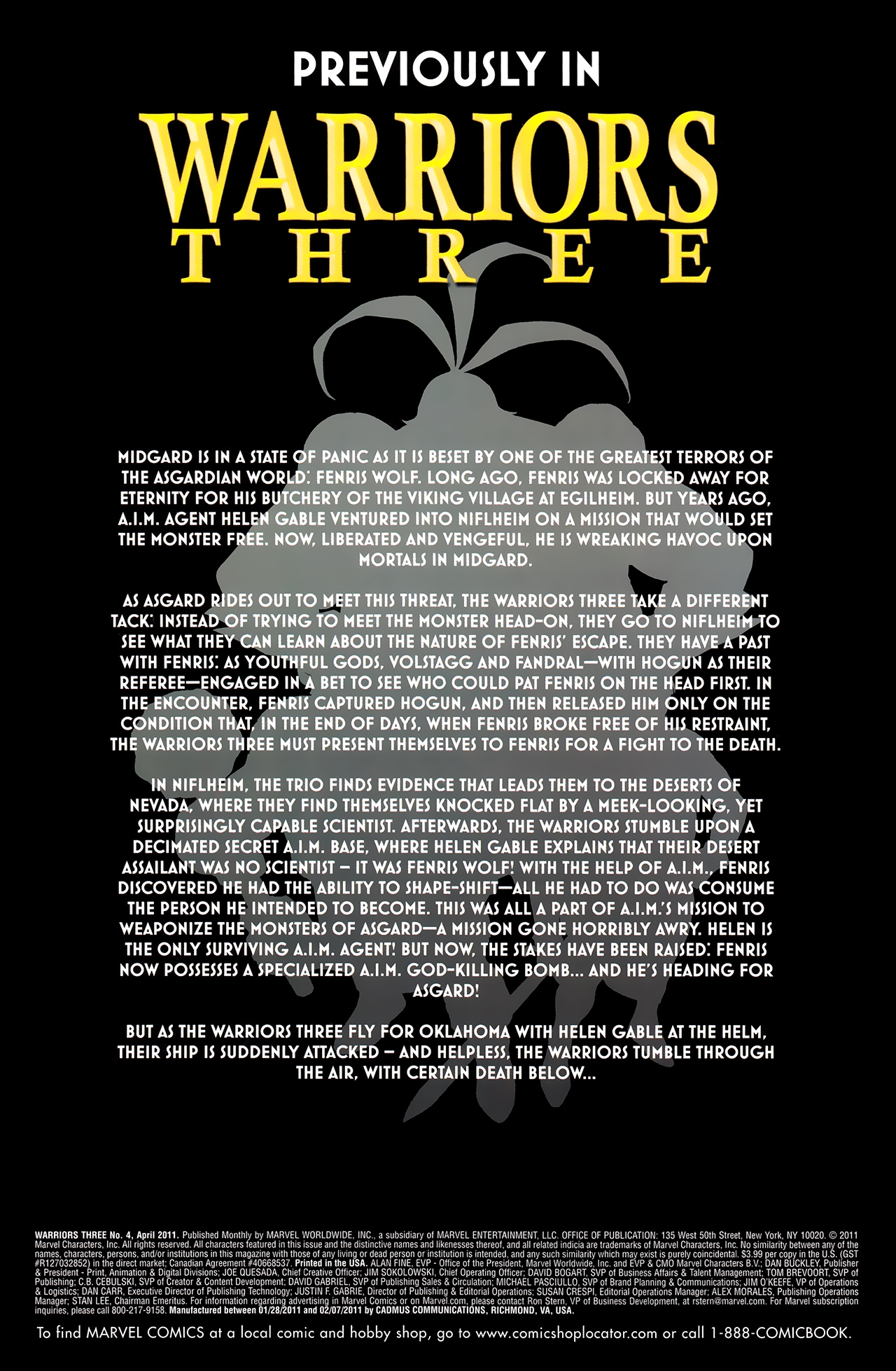 Read online Warriors Three comic -  Issue #4 - 2