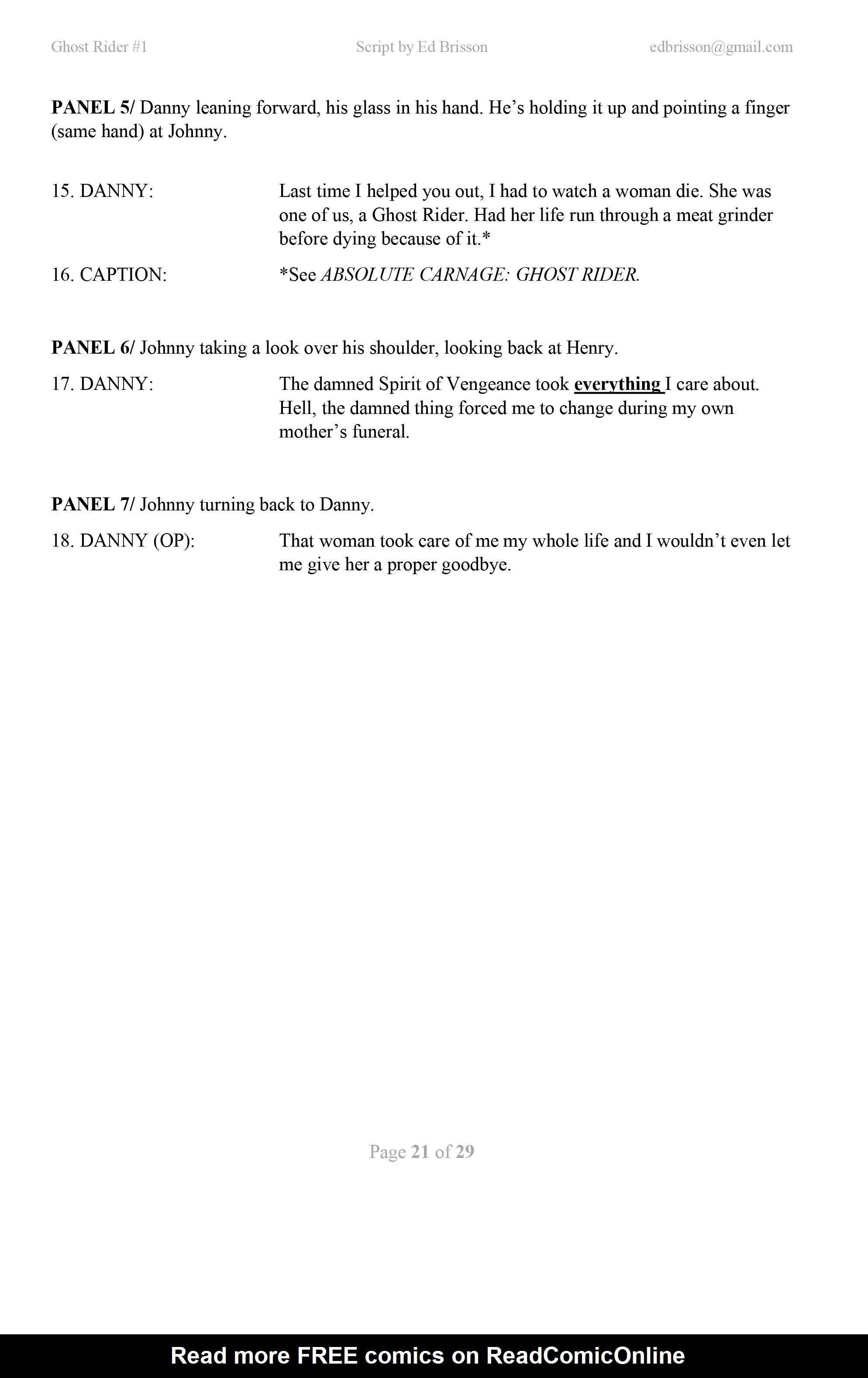 Read online Ghost Rider (2019) comic -  Issue # _Director's Cut - 64