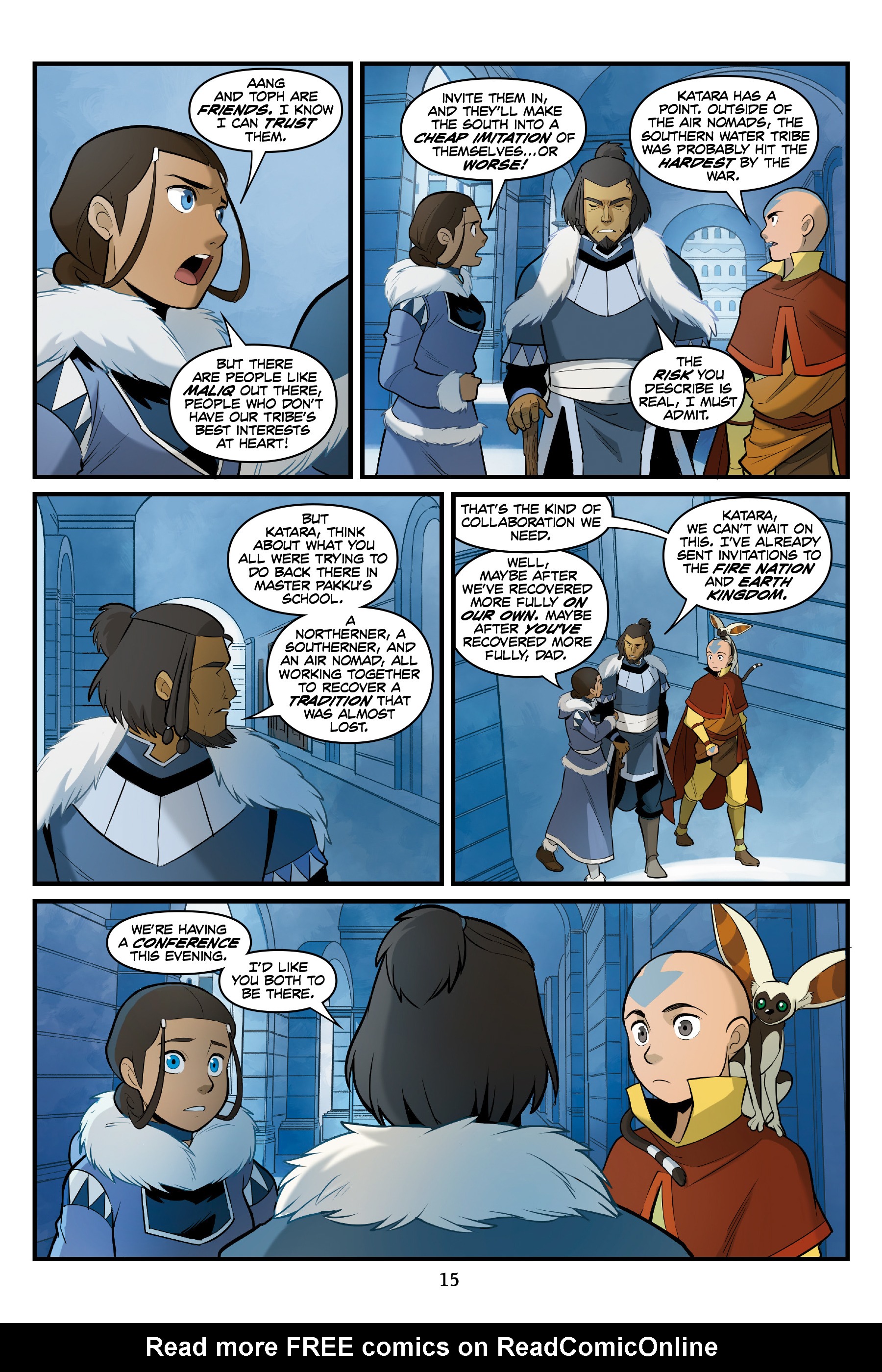 Read online Nickelodeon Avatar: The Last Airbender - North and South comic -  Issue #3 - 16