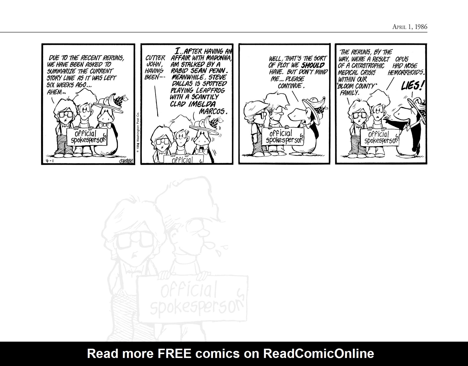 Read online The Bloom County Digital Library comic -  Issue # TPB 6 (Part 1) - 50