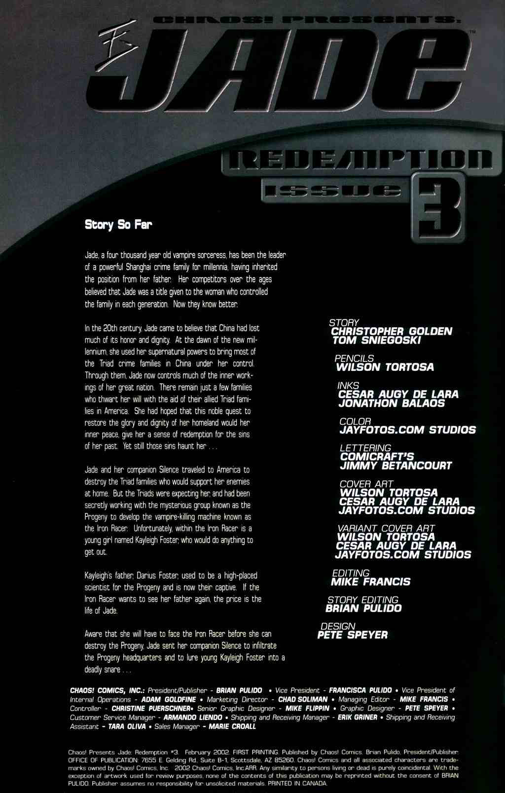 Read online Jade: Redemption comic -  Issue #3 - 2