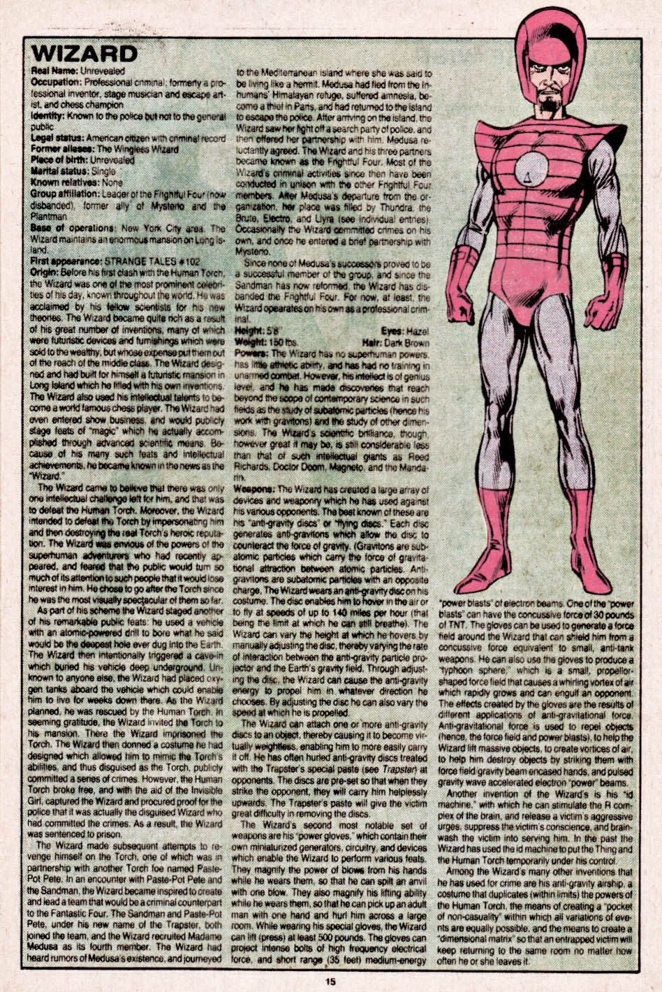 Read online The Official Handbook of the Marvel Universe comic -  Issue #12 - 16