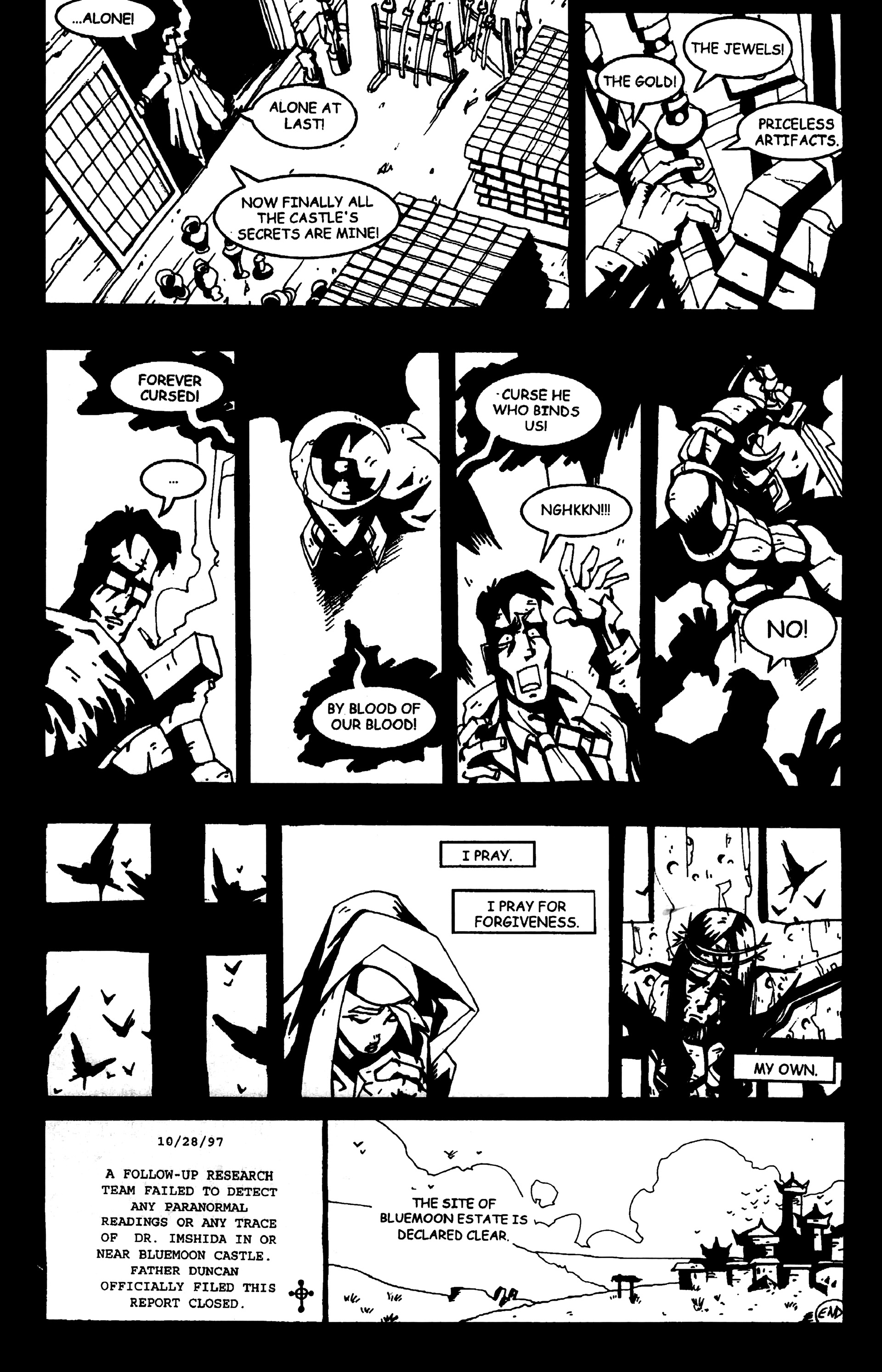Read online Warrior Nun: Black & White comic -  Issue #21 - 22