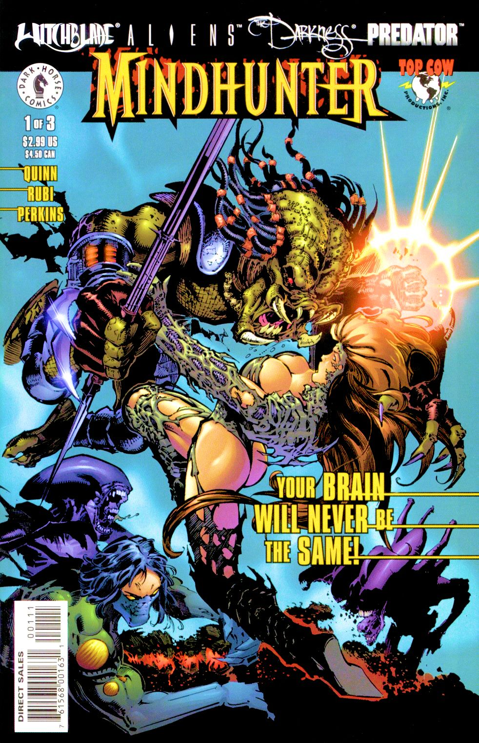 Read online Witchblade/Aliens/The Darkness/Predator: Mindhunter comic -  Issue #1 - 1
