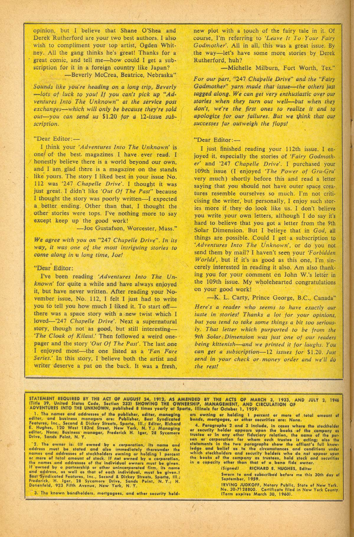 Read online Adventures Into The Unknown comic -  Issue #115 - 16