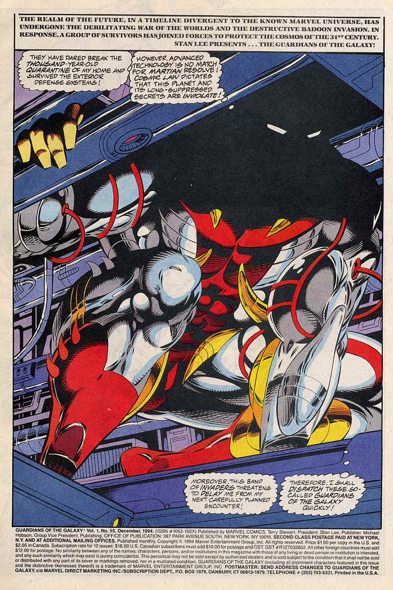 Read online Guardians of the Galaxy (1990) comic -  Issue #55 - 2