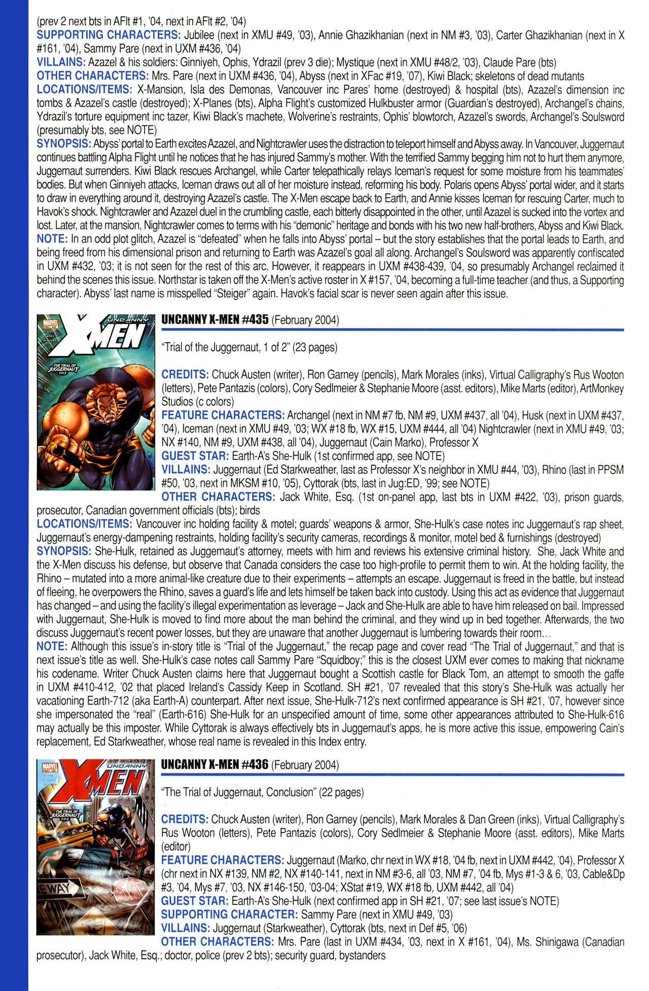 Read online Official Index to the Marvel Universe comic -  Issue #11 - 56