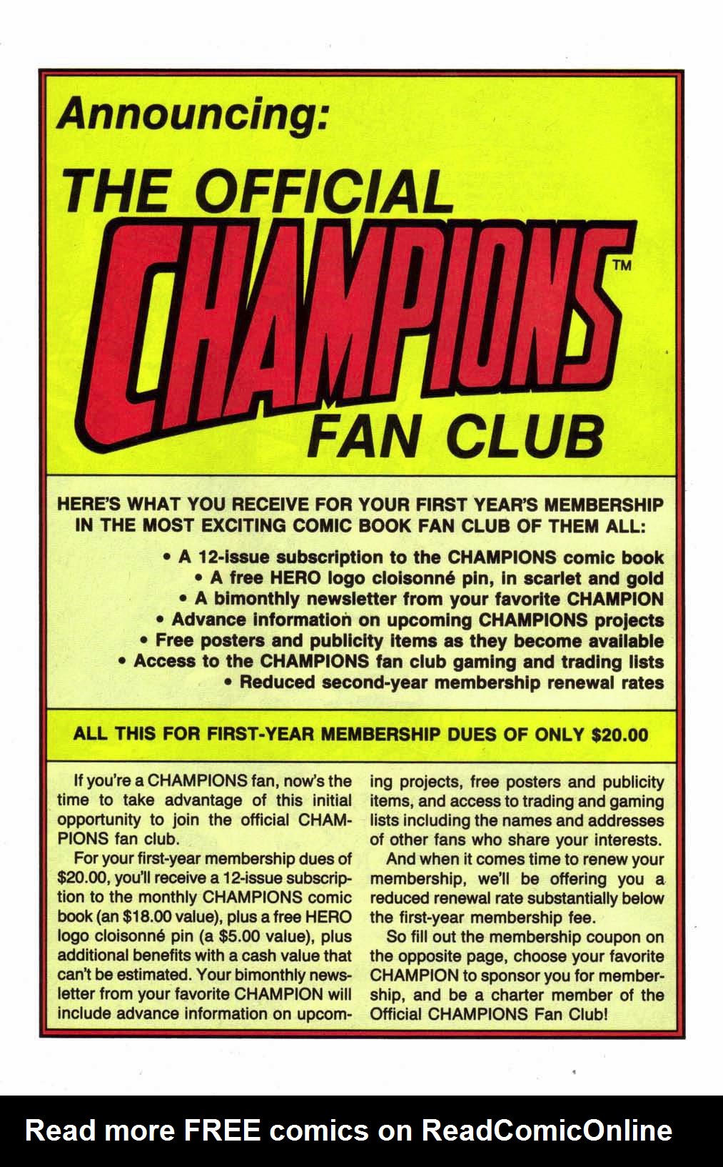 Read online Champions (1987) comic -  Issue #12 - 30