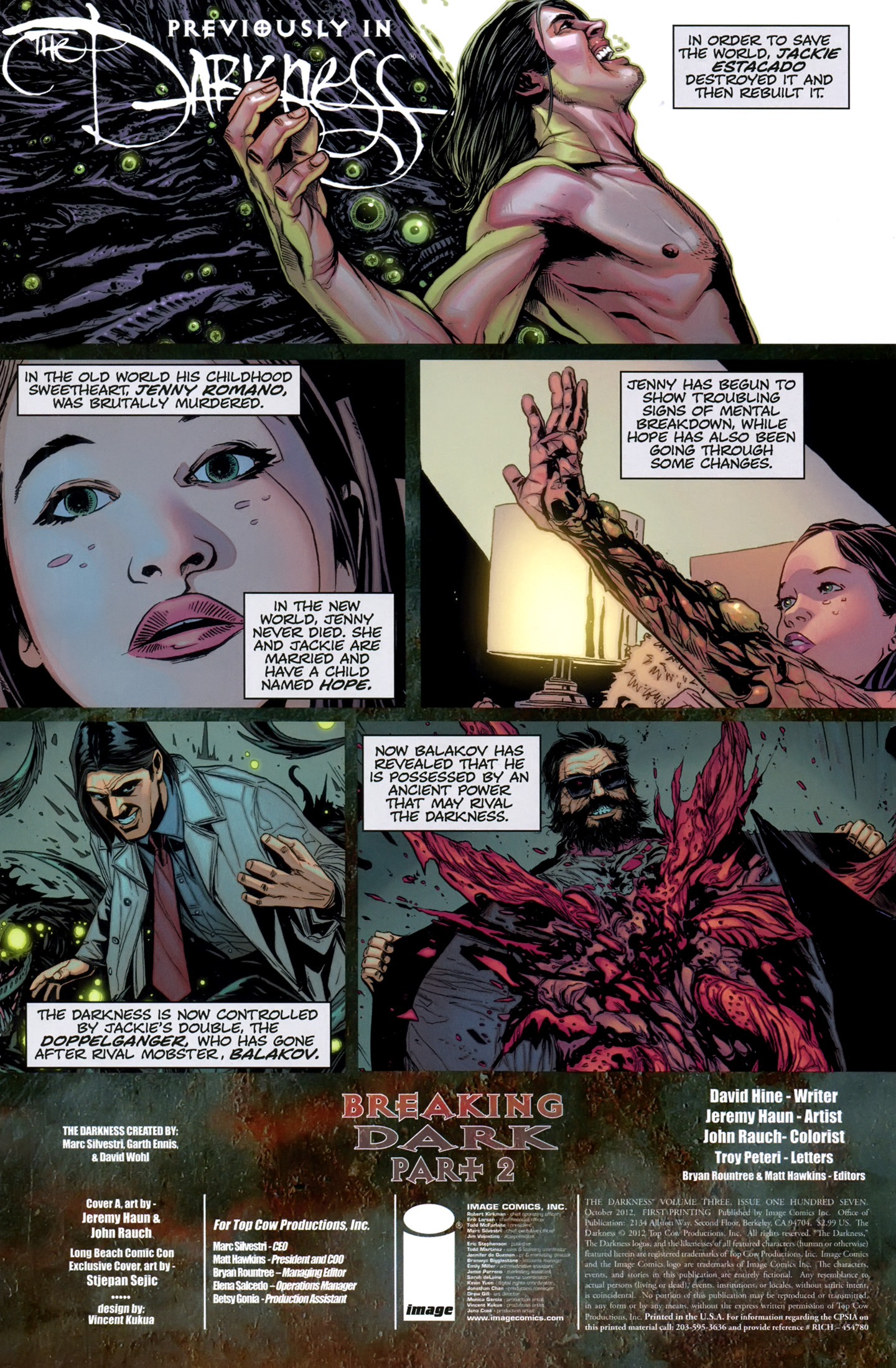 Read online The Darkness (2007) comic -  Issue #107 - 2