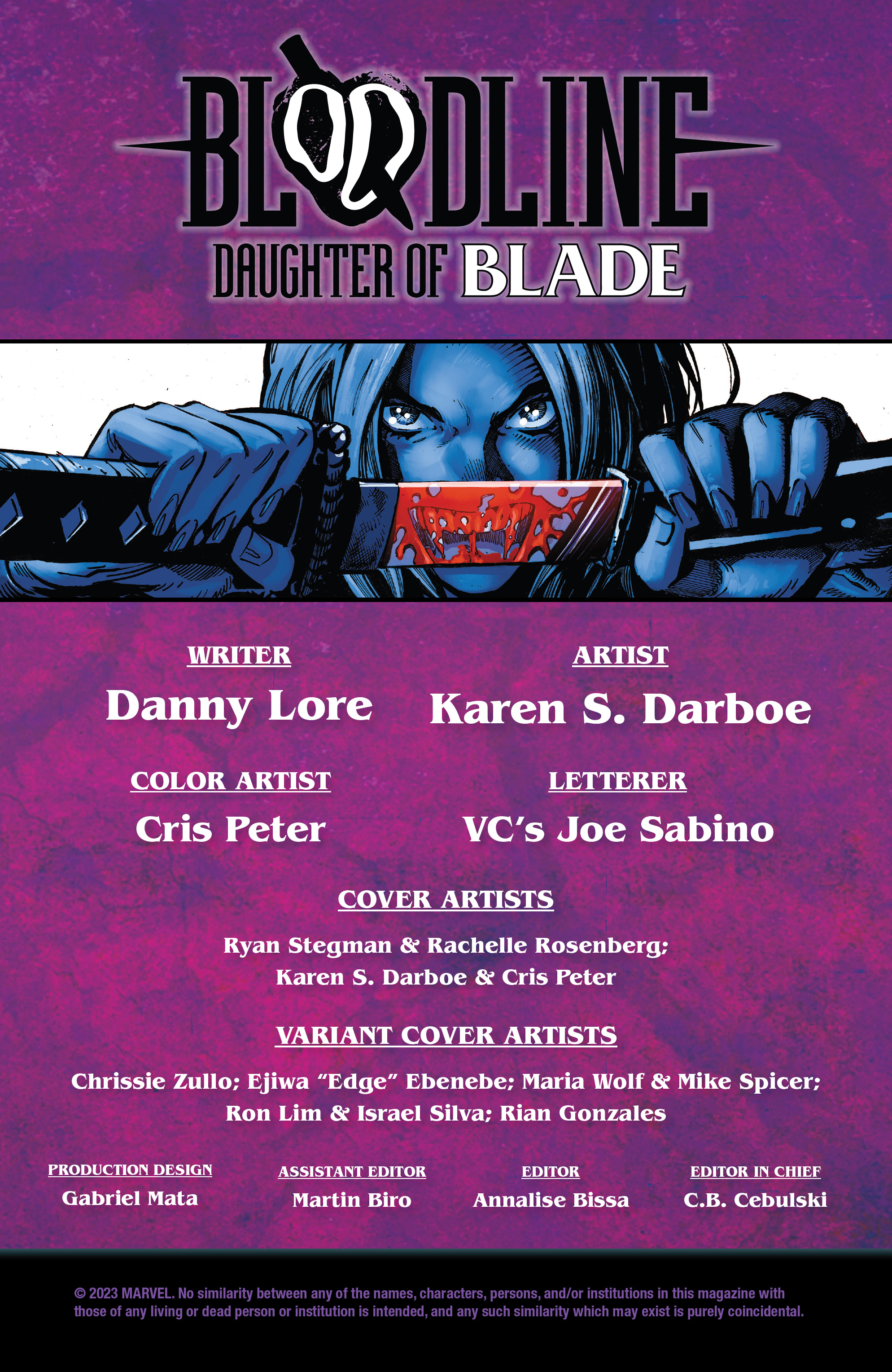 Read online Bloodline: Daughter of Blade comic -  Issue #1 - 2