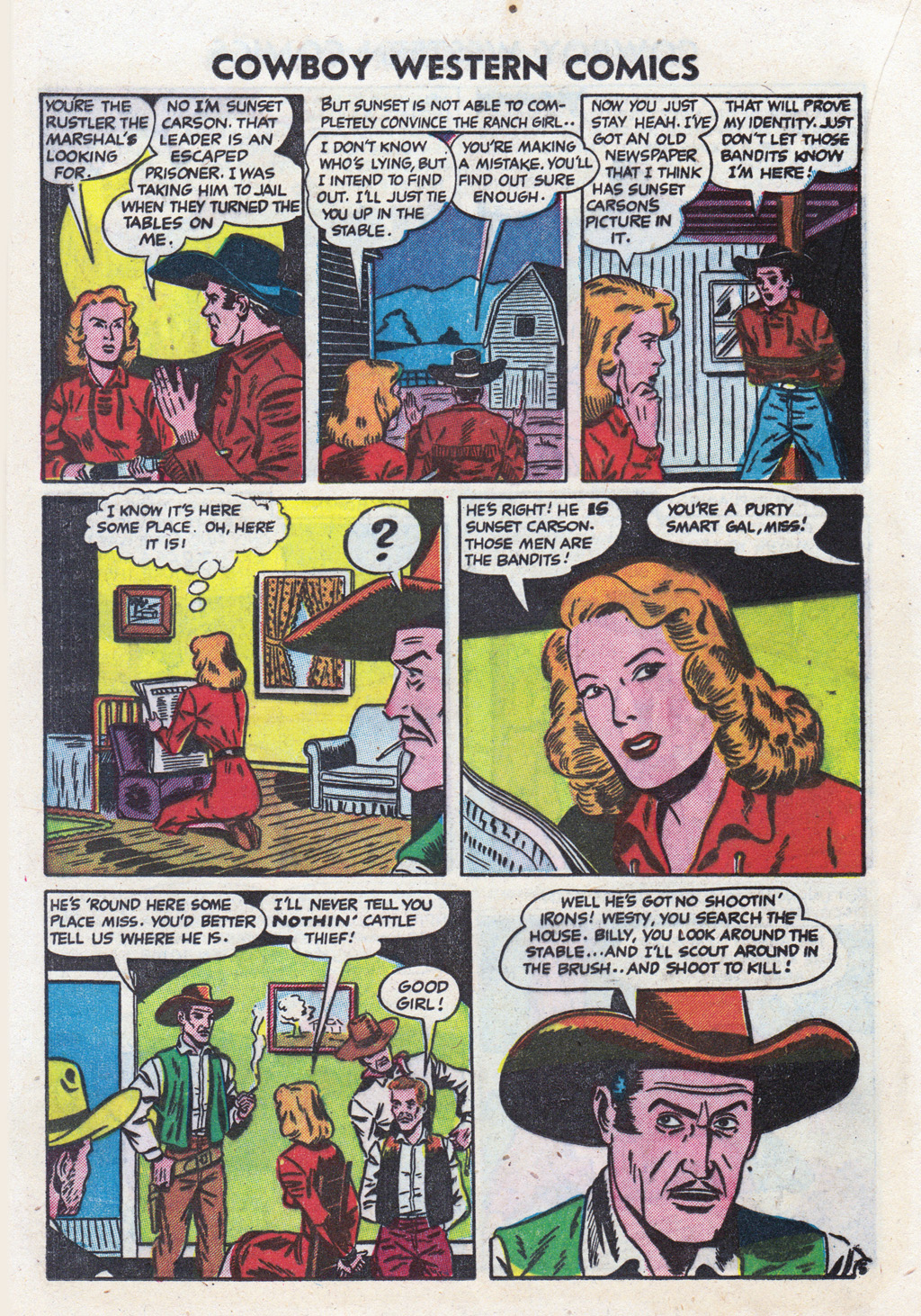 Read online Cowboy Western Comics (1948) comic -  Issue #36 - 16