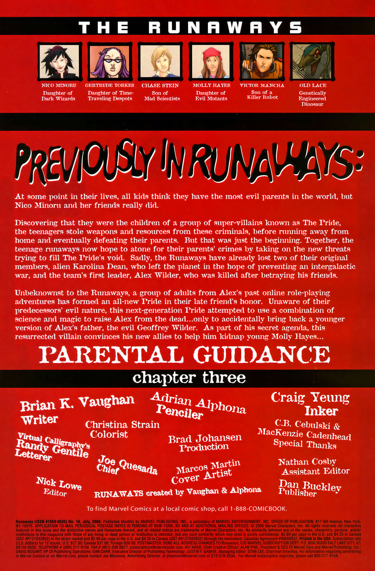 Read online Runaways (2005) comic -  Issue #16 - 2