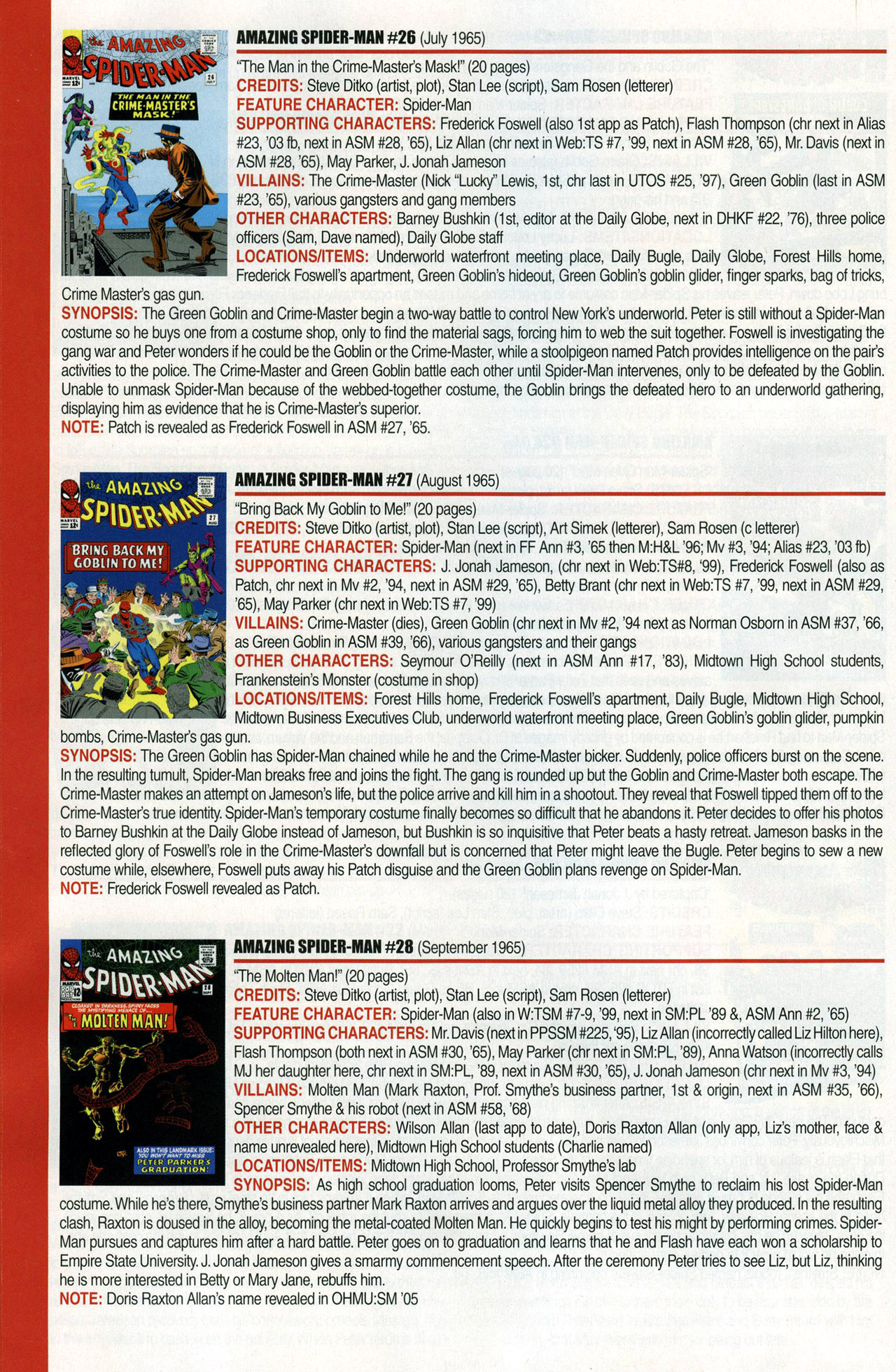 Read online Official Index to the Marvel Universe comic -  Issue #1 - 14