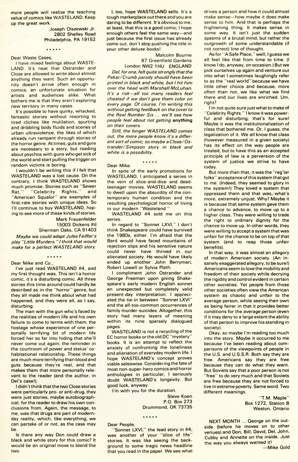 Read online Wasteland (1987) comic -  Issue #8 - 30