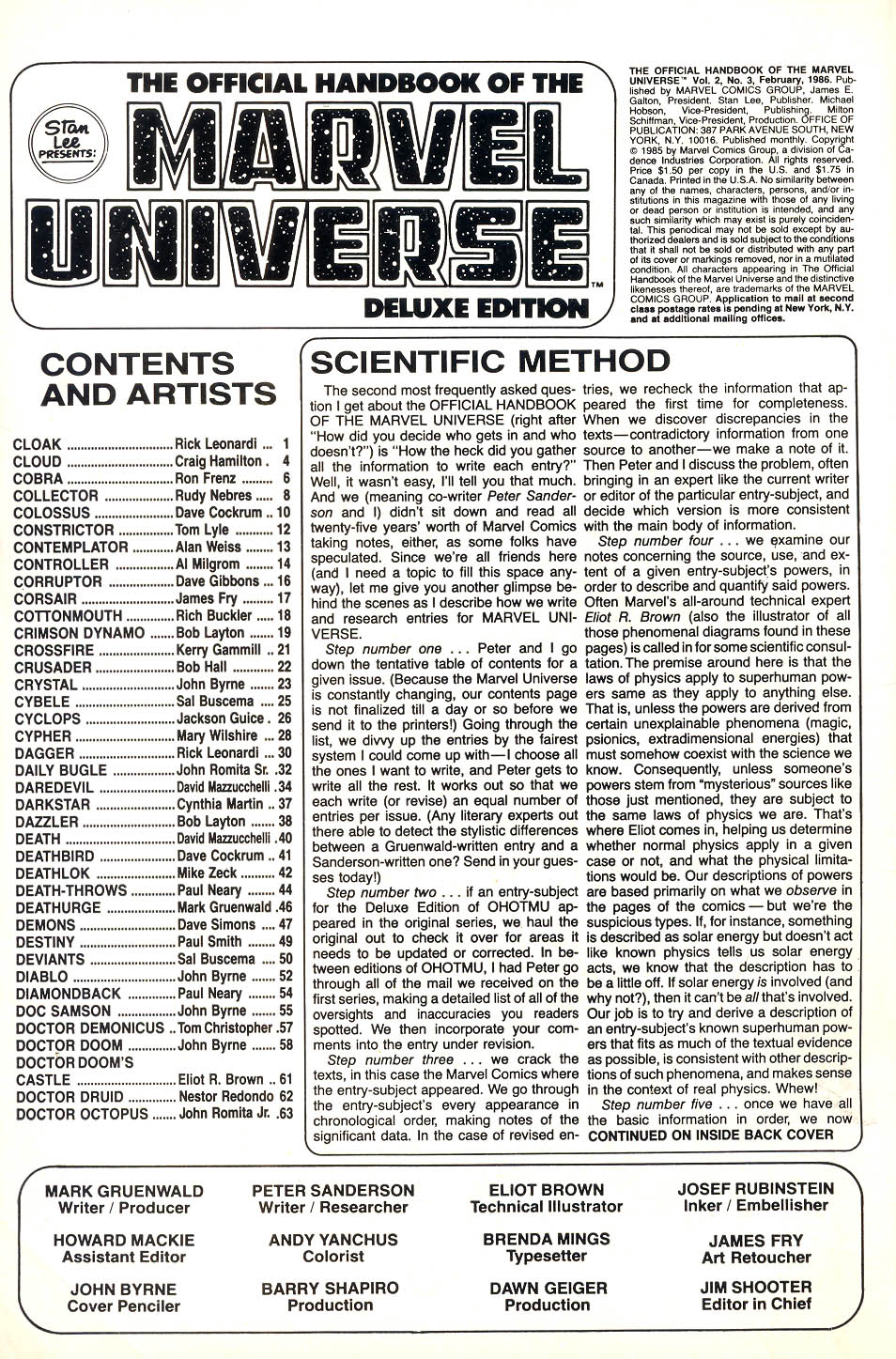 Read online The Official Handbook of the Marvel Universe Deluxe Edition comic -  Issue #3 - 2