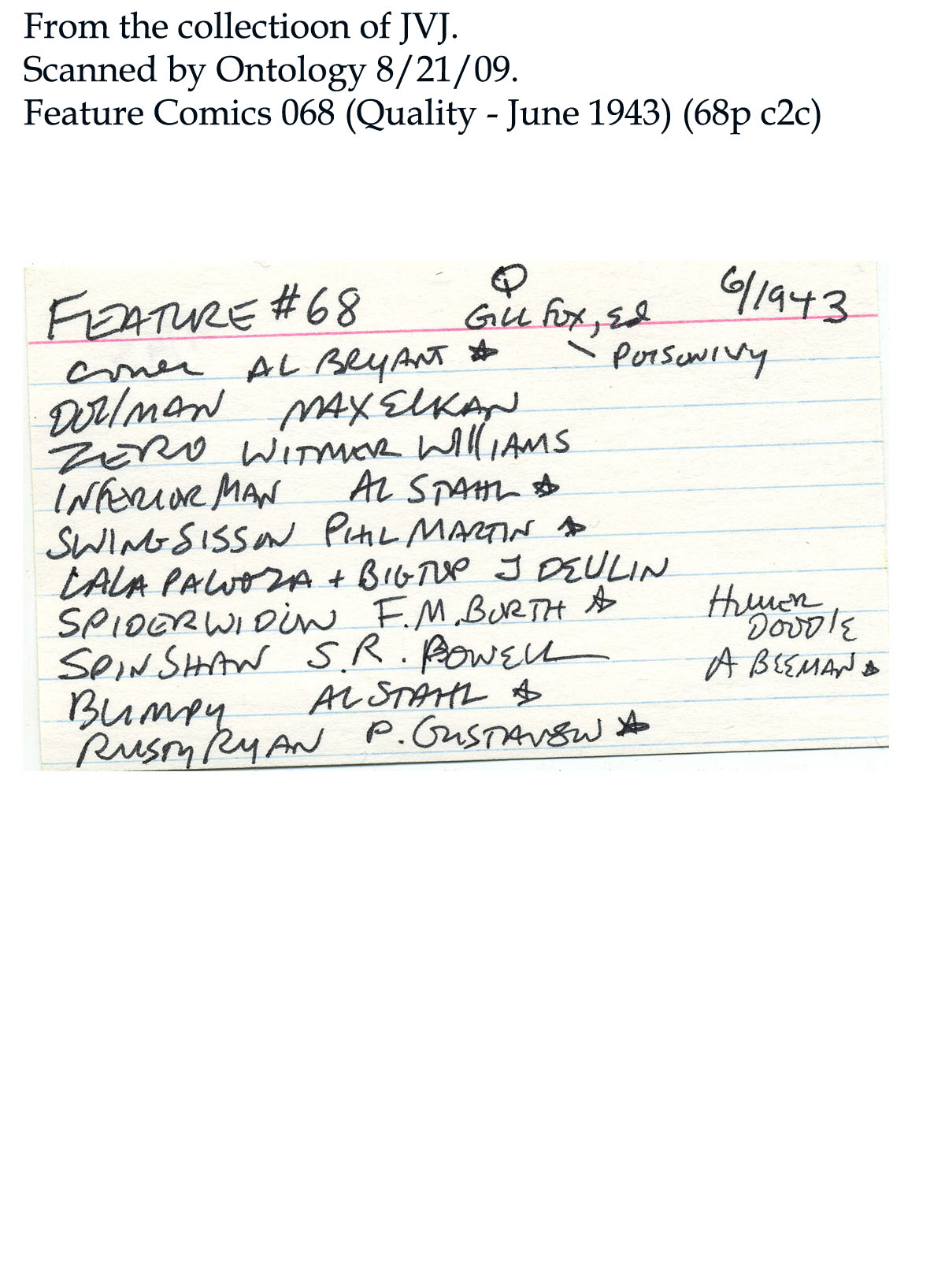 Read online Feature Comics comic -  Issue #68 - 1