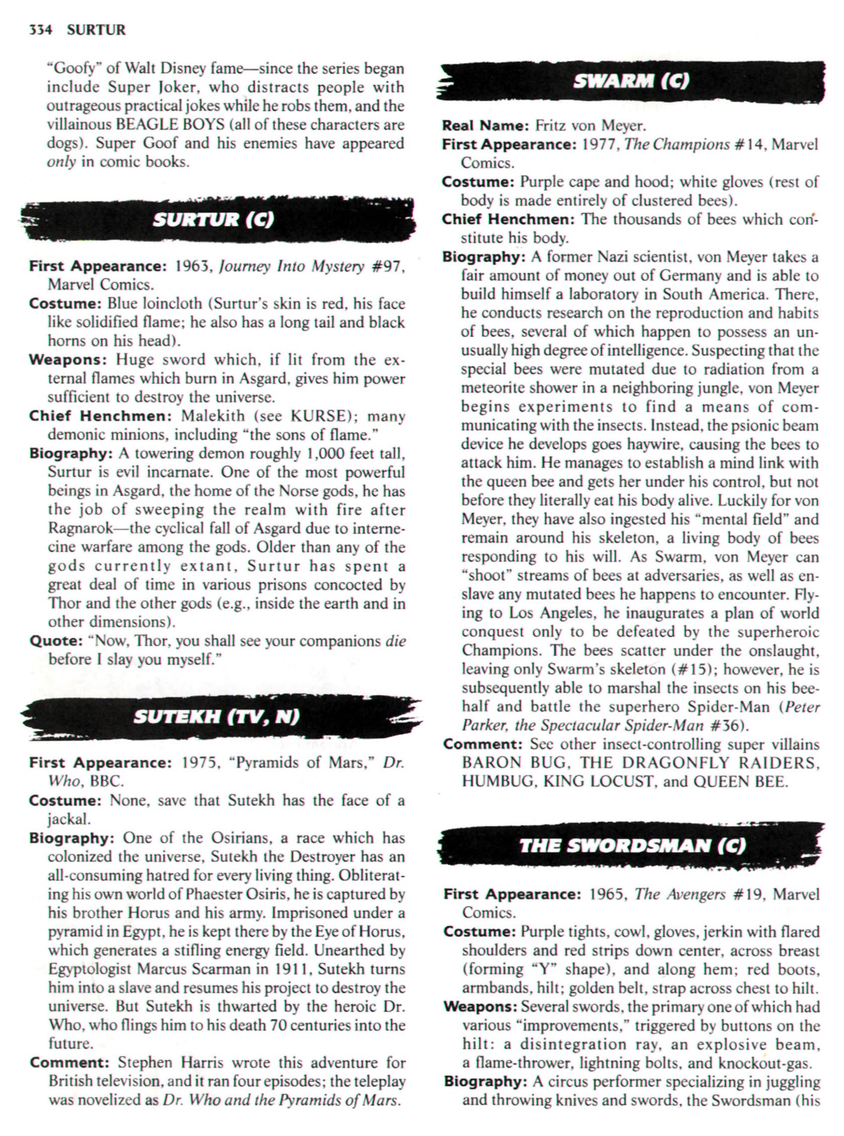 Read online The Encyclopedia of Super Villains comic -  Issue # TPB (Part 2) - 125