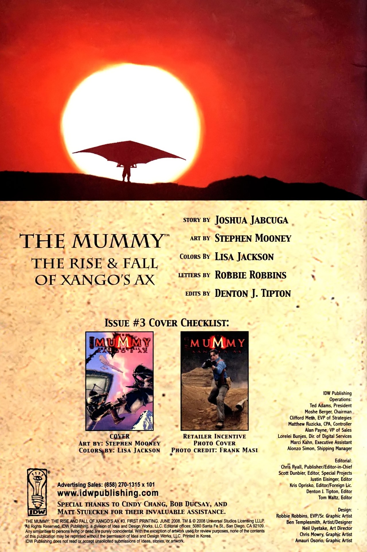 Read online The Mummy: The Rise and Fall of Xango's Ax comic -  Issue #3 - 2