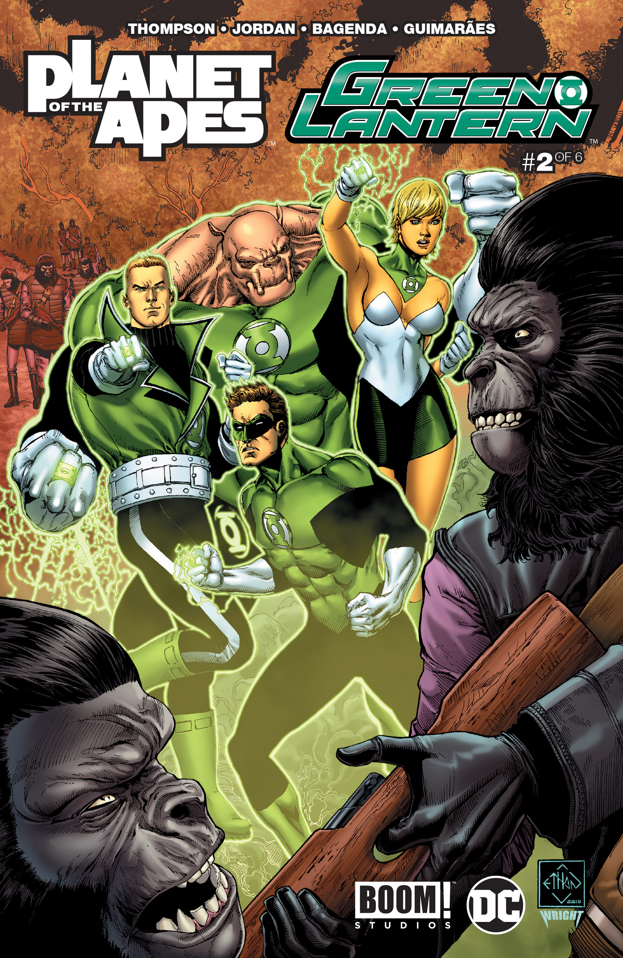 Read online Planet of the Apes/Green Lantern comic -  Issue #2 - 1