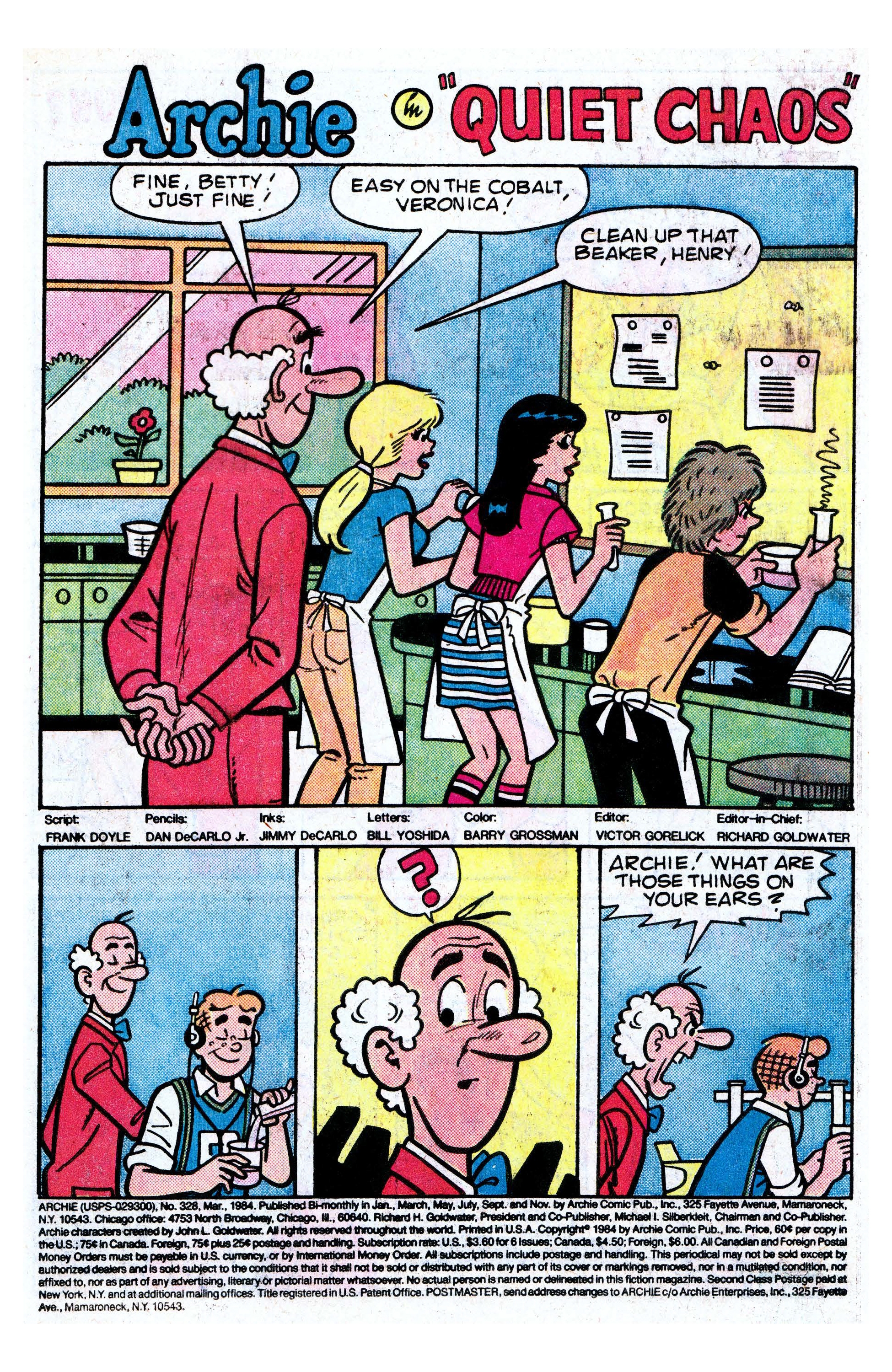 Read online Archie (1960) comic -  Issue #328 - 2