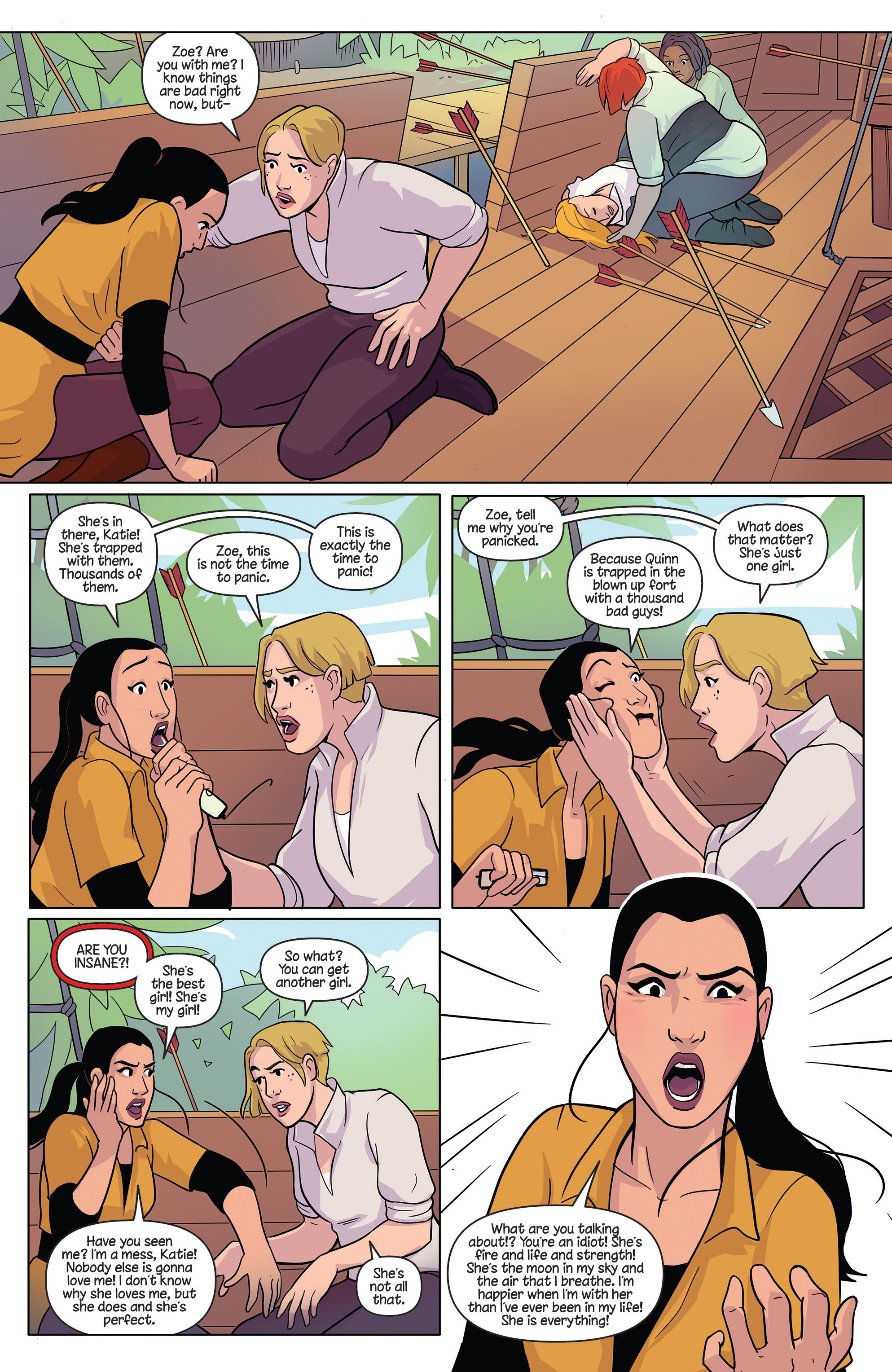 Read online Princeless Raven Year Two: Love and Revenge comic -  Issue # _TPB Assault On Golden Rock - 109
