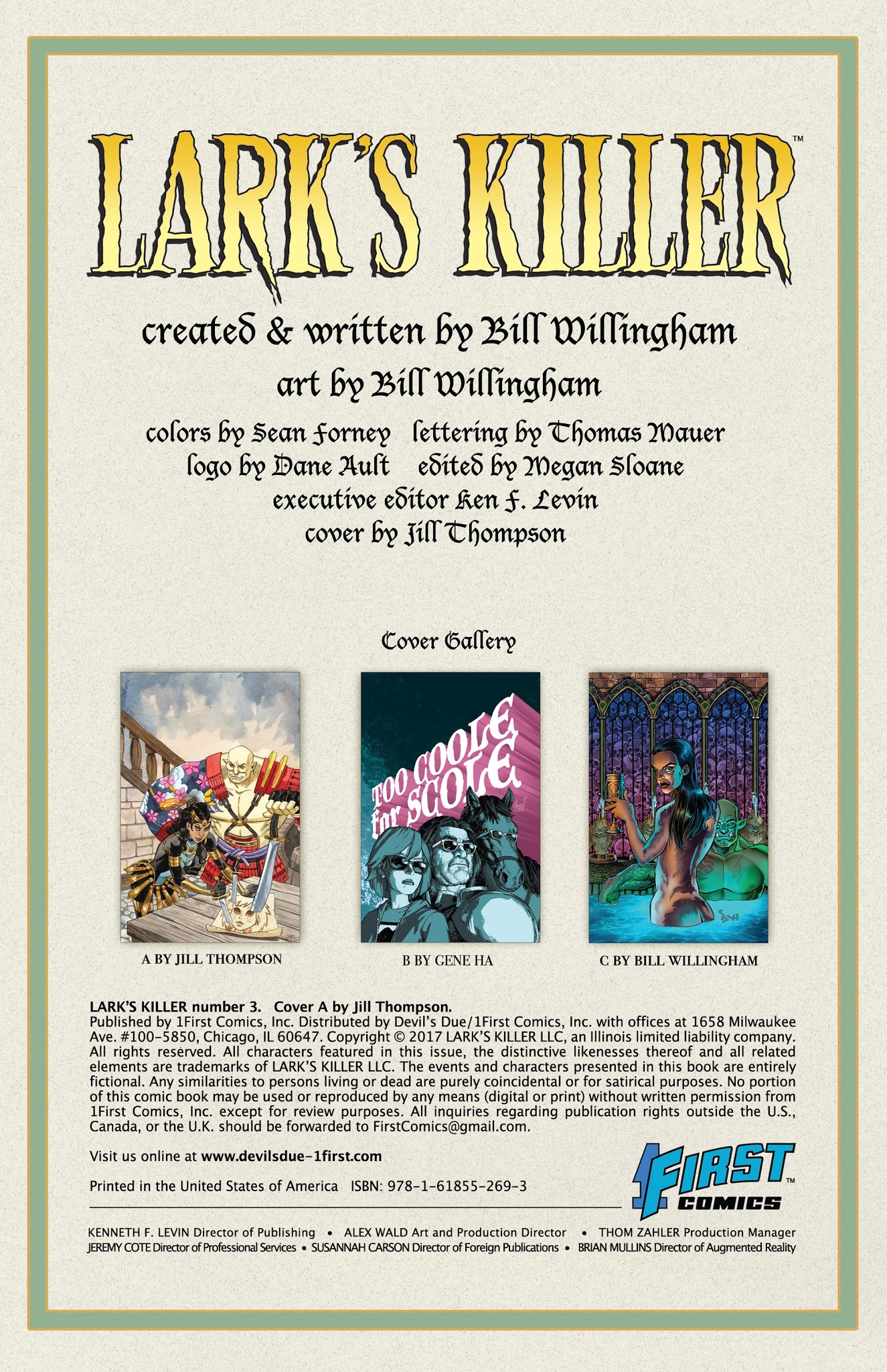 Read online Lark's Killer comic -  Issue #3 - 2