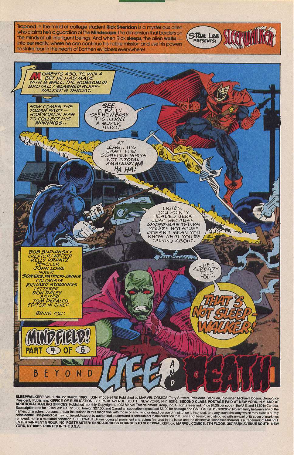 Read online Sleepwalker comic -  Issue #22 - 2
