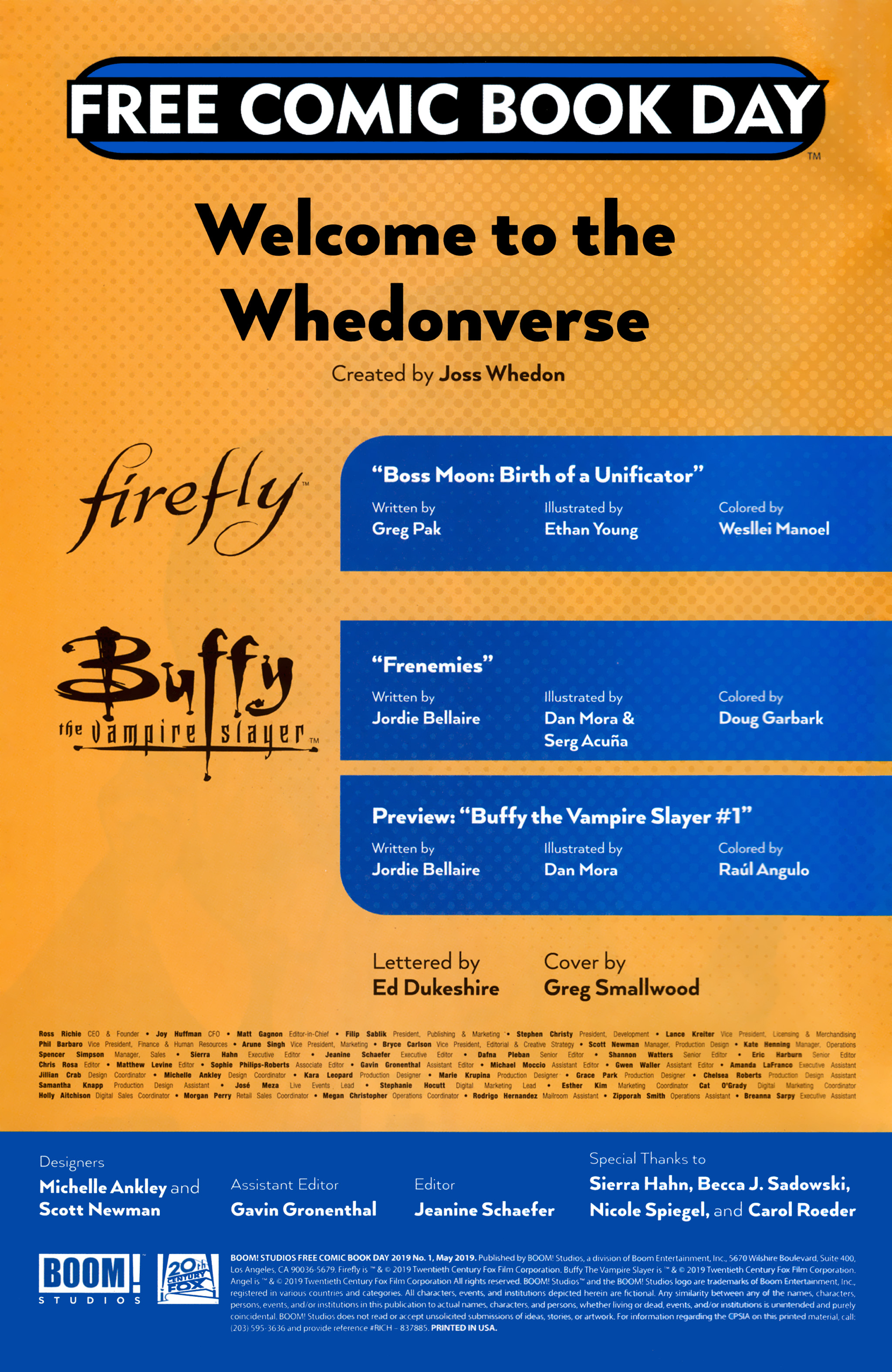 Read online Free Comic Book Day 2019 comic -  Issue # Buffy-Firefly Welcome to the Whedonverse - 2