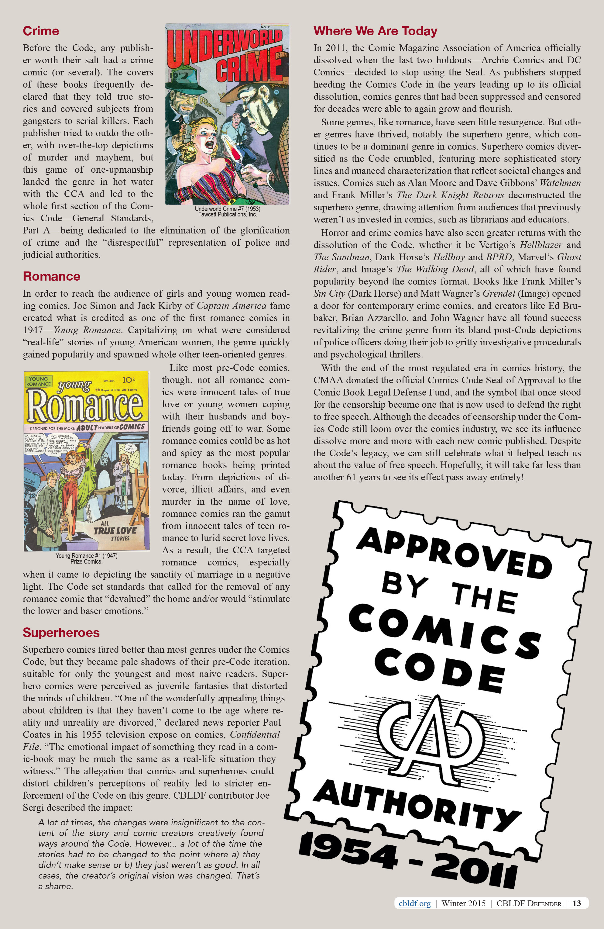 Read online CBLDF Defender comic -  Issue #4 - 13