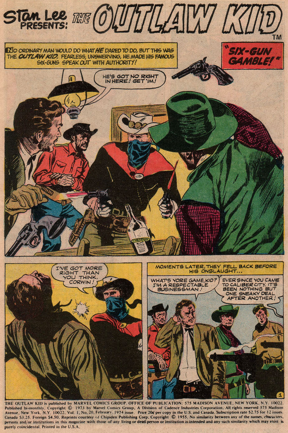 Read online The Outlaw Kid (1970) comic -  Issue #20 - 3
