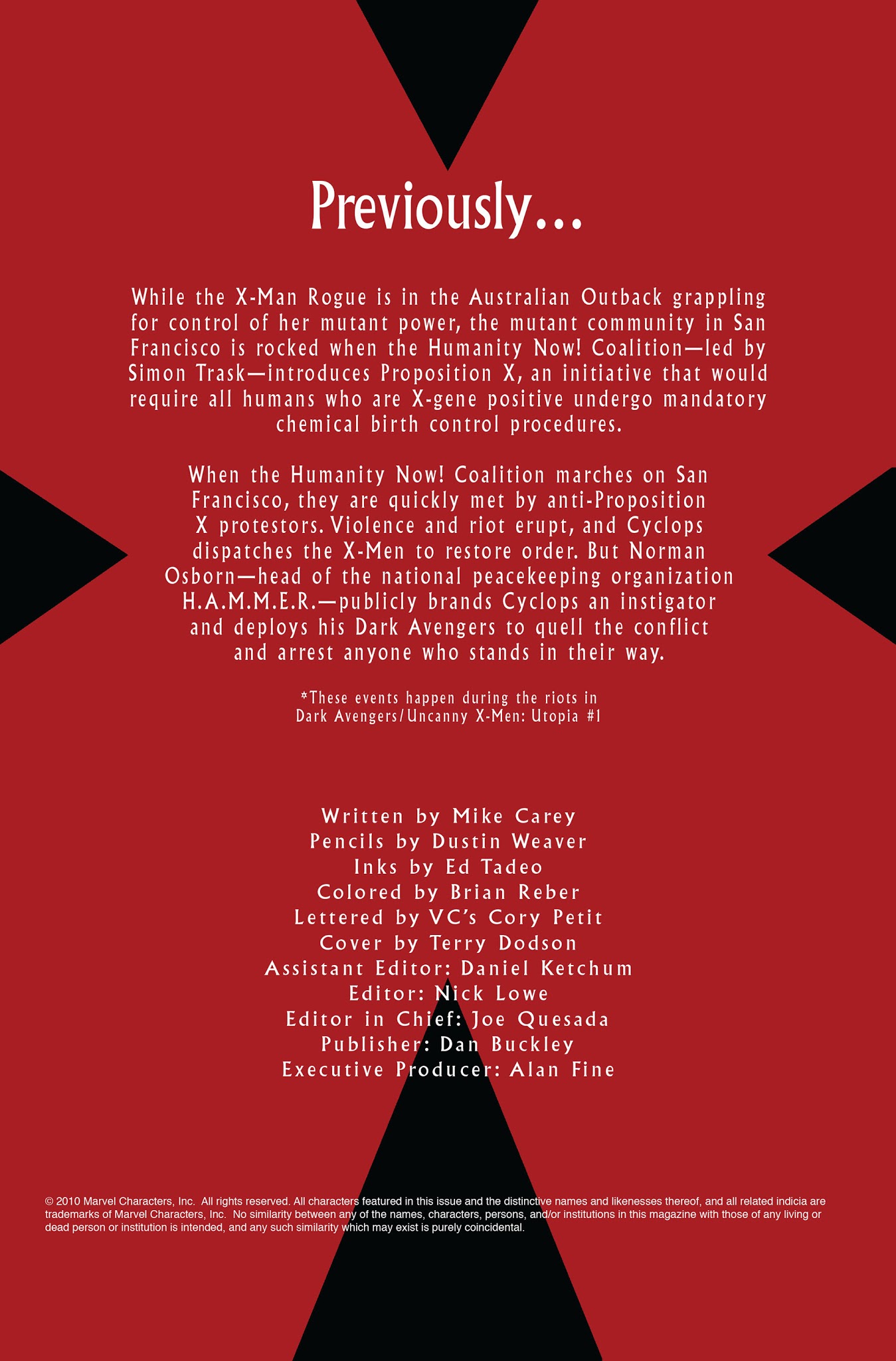 Read online Dark Avengers/Uncanny X-Men: Utopia comic -  Issue # TPB - 191