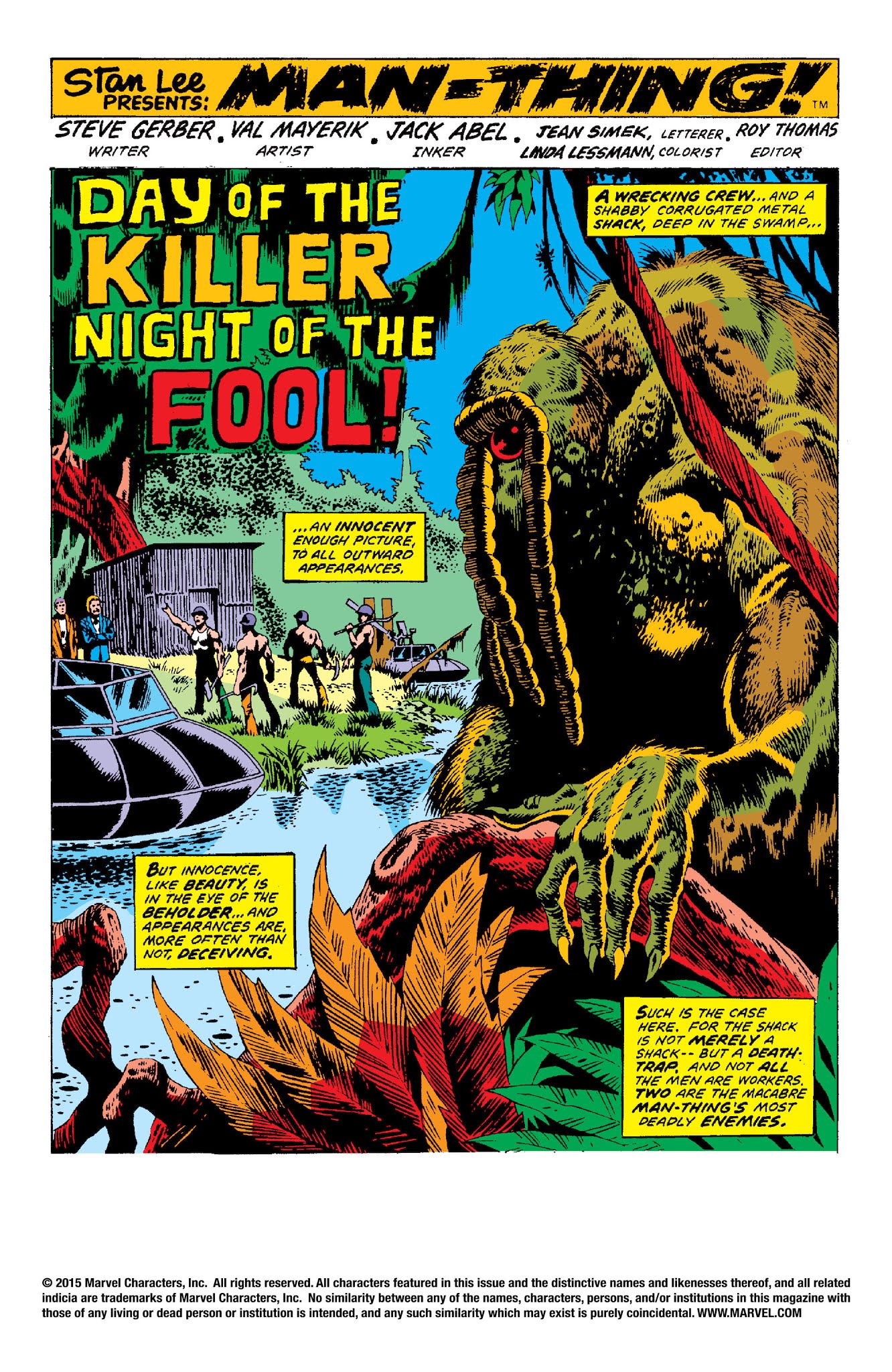 Read online Man-Thing by Steve Gerber: The Complete Collection comic -  Issue # TPB 1 (Part 3) - 95